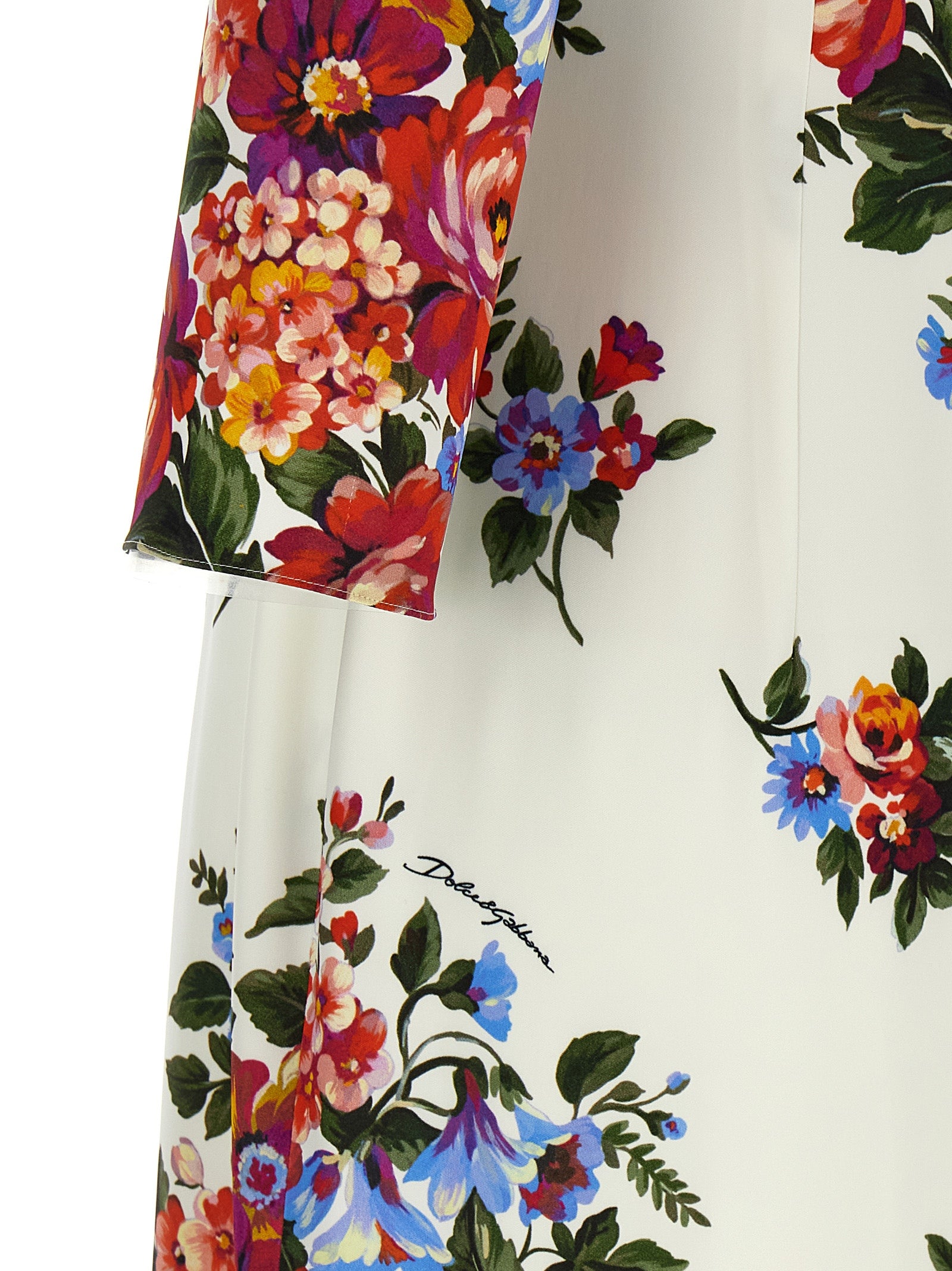 Dolce & Gabbana White Viscose Midi Women's Dress