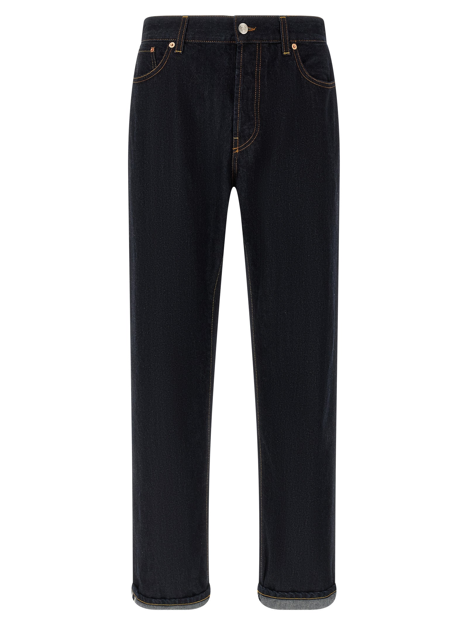 Department 5 Blue Cotton Straight-Leg Men's Jeans