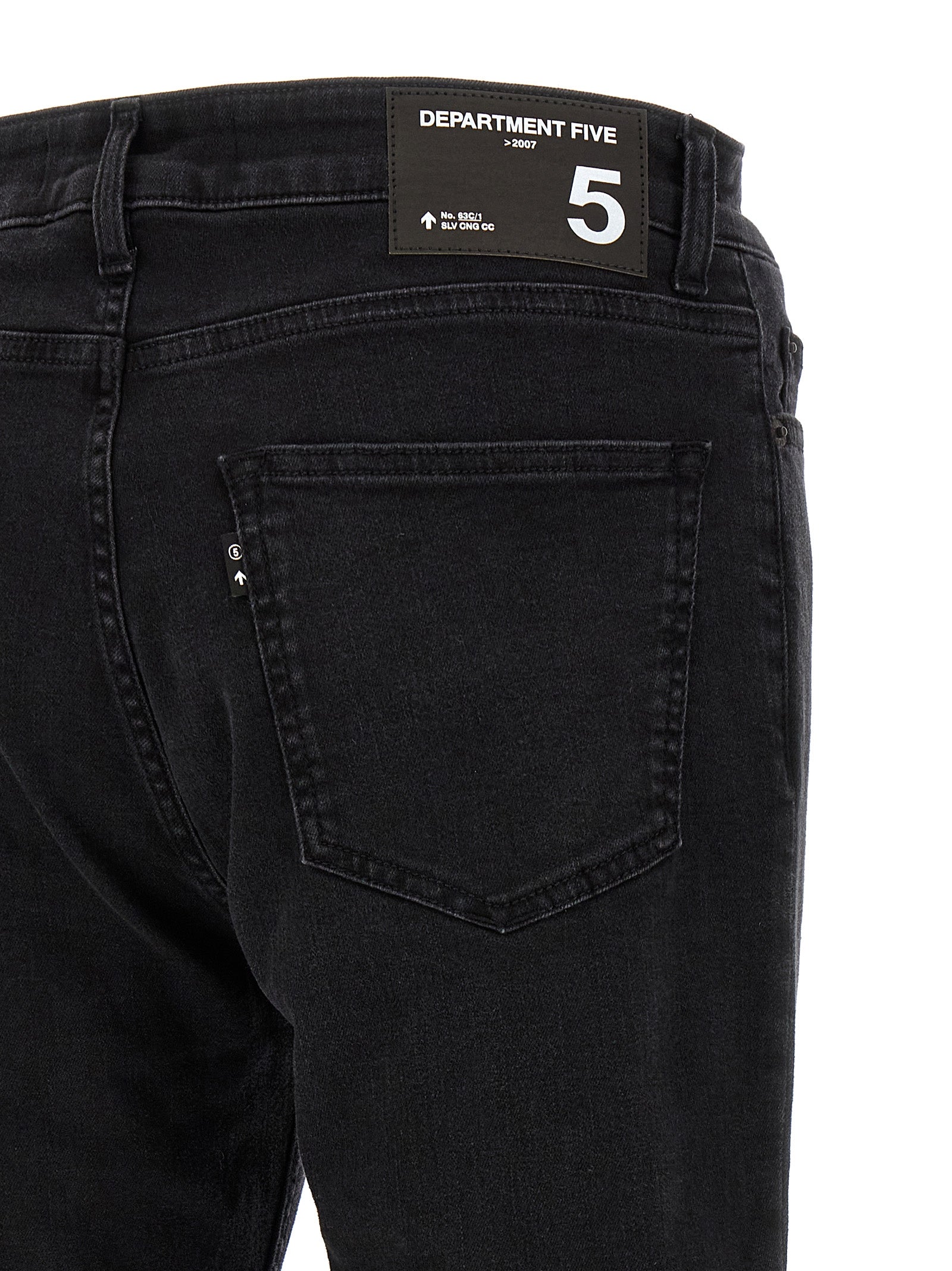 Department 5 Black Cotton Cropped Men's Jeans
