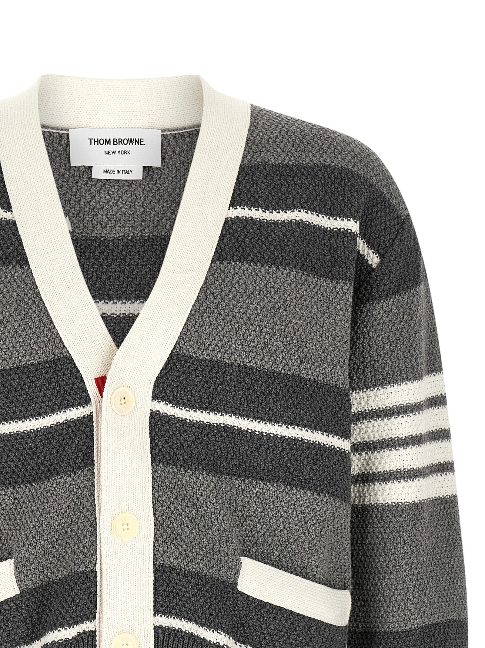 Thom Browne Gray Cotton Men's Cardigan