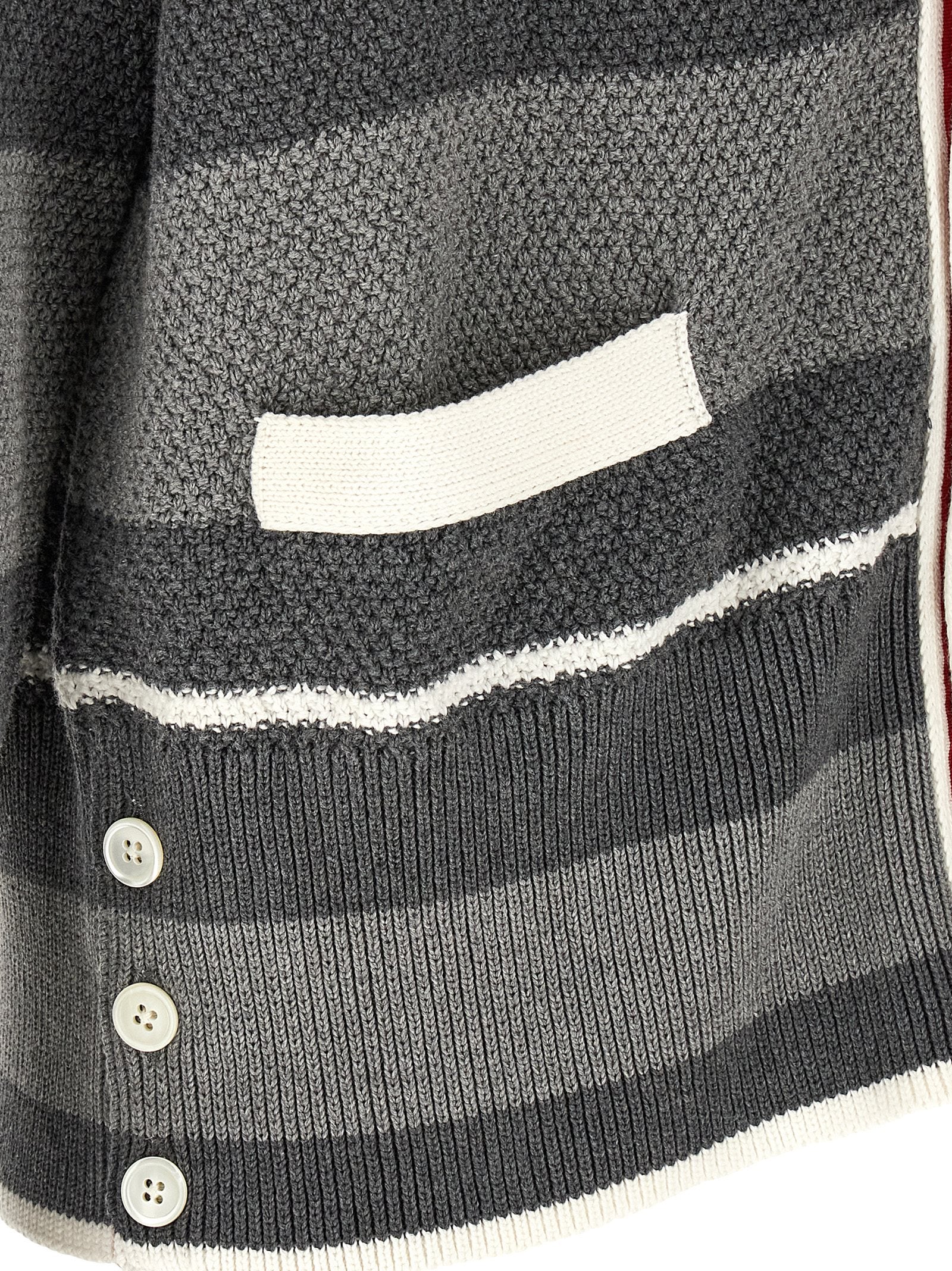 Thom Browne Gray Cotton Men's Cardigan