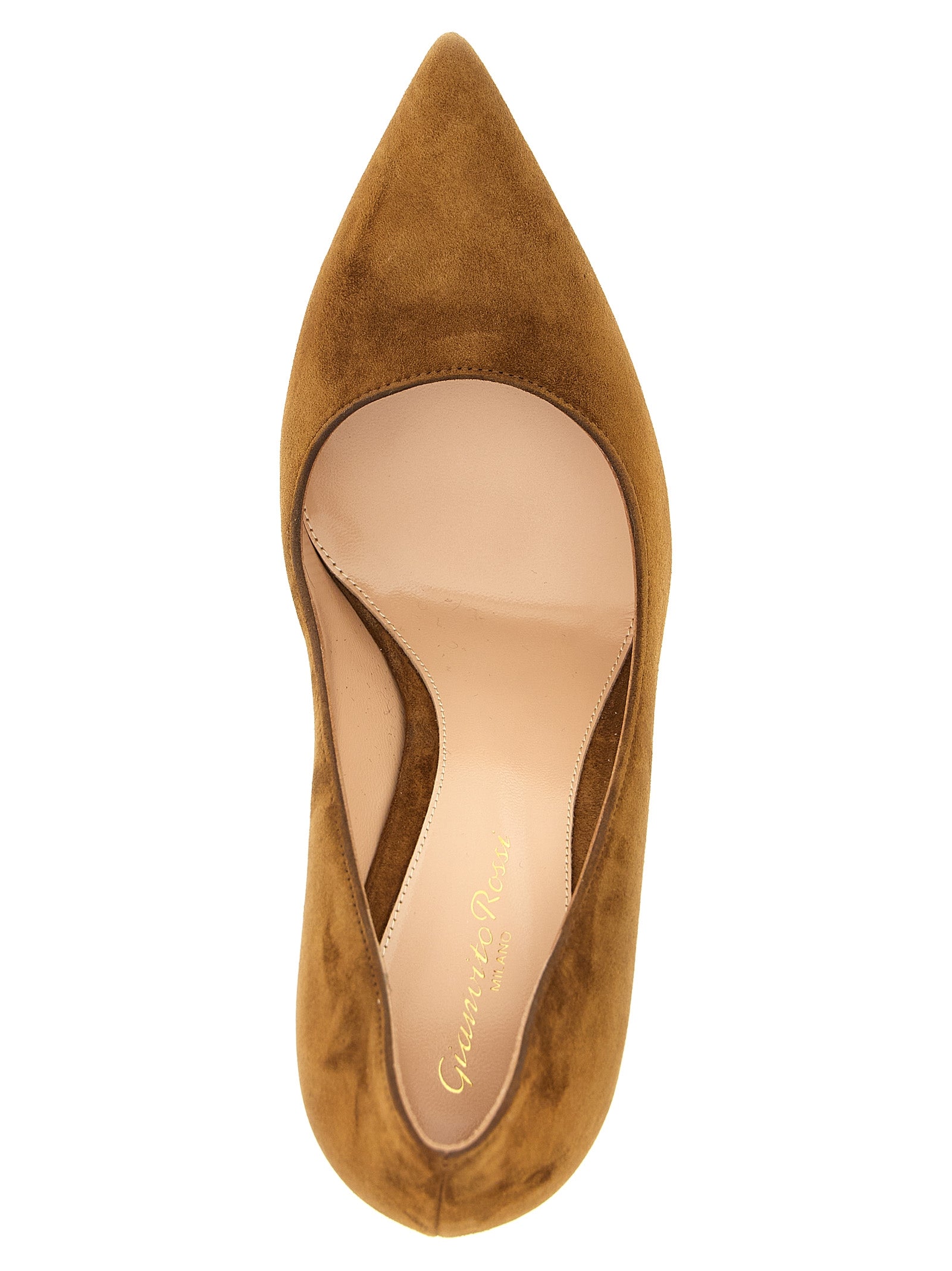 Gianvito Rossi Brown Suede Leather High Heel Women's Pumps