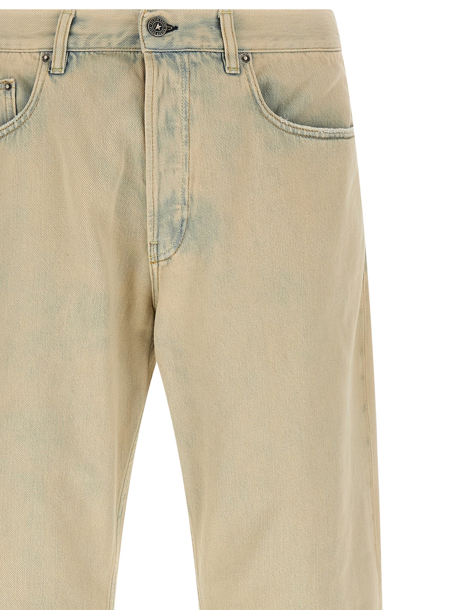 Golden Goose Beige Cotton Jeans Men's Denim