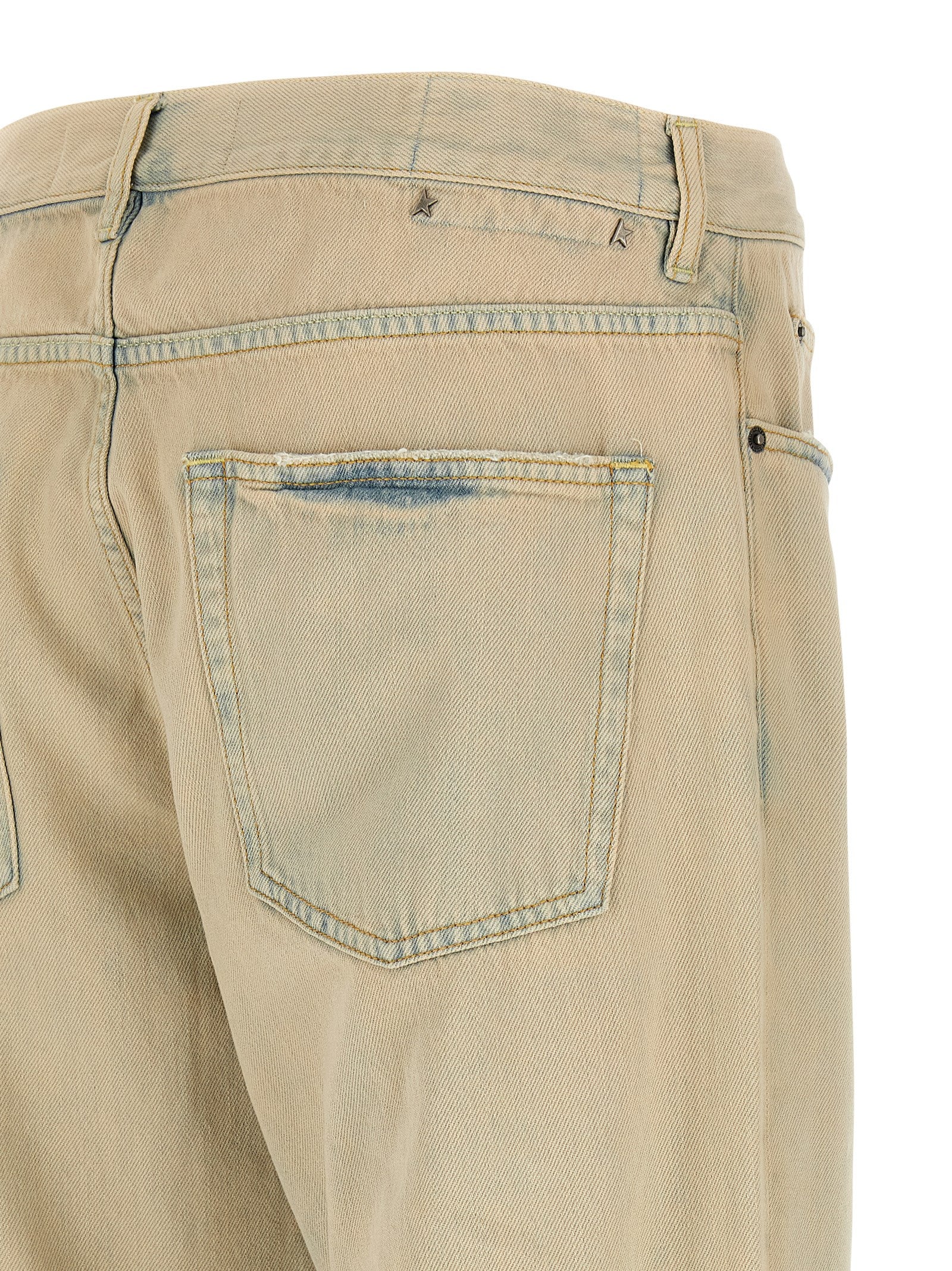 Golden Goose Beige Cotton Jeans Men's Denim