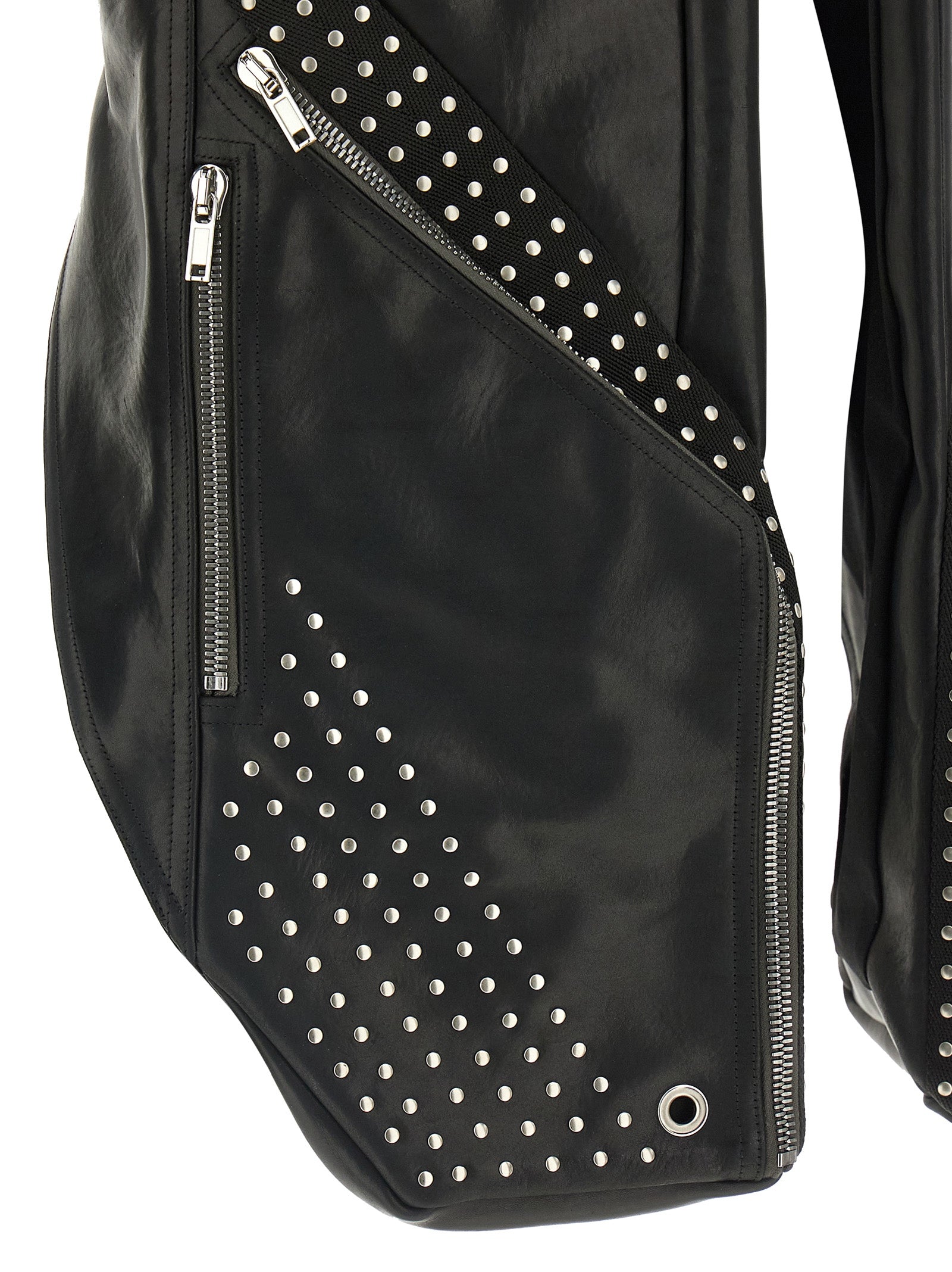 Rick Owens Black Bull Skin Sleeveless Men's Jacket