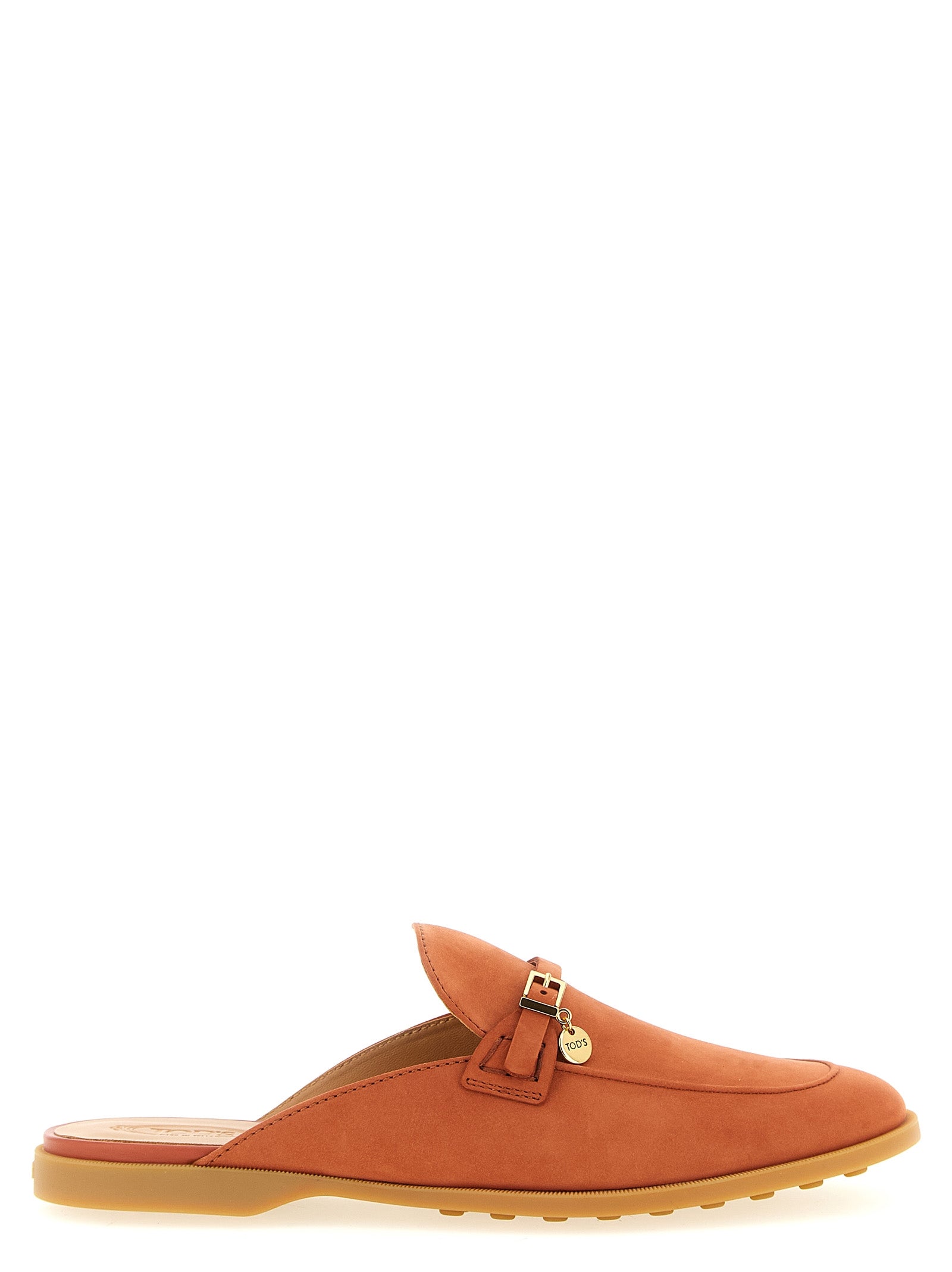 Tod's Orange Calfskin Women's Mules