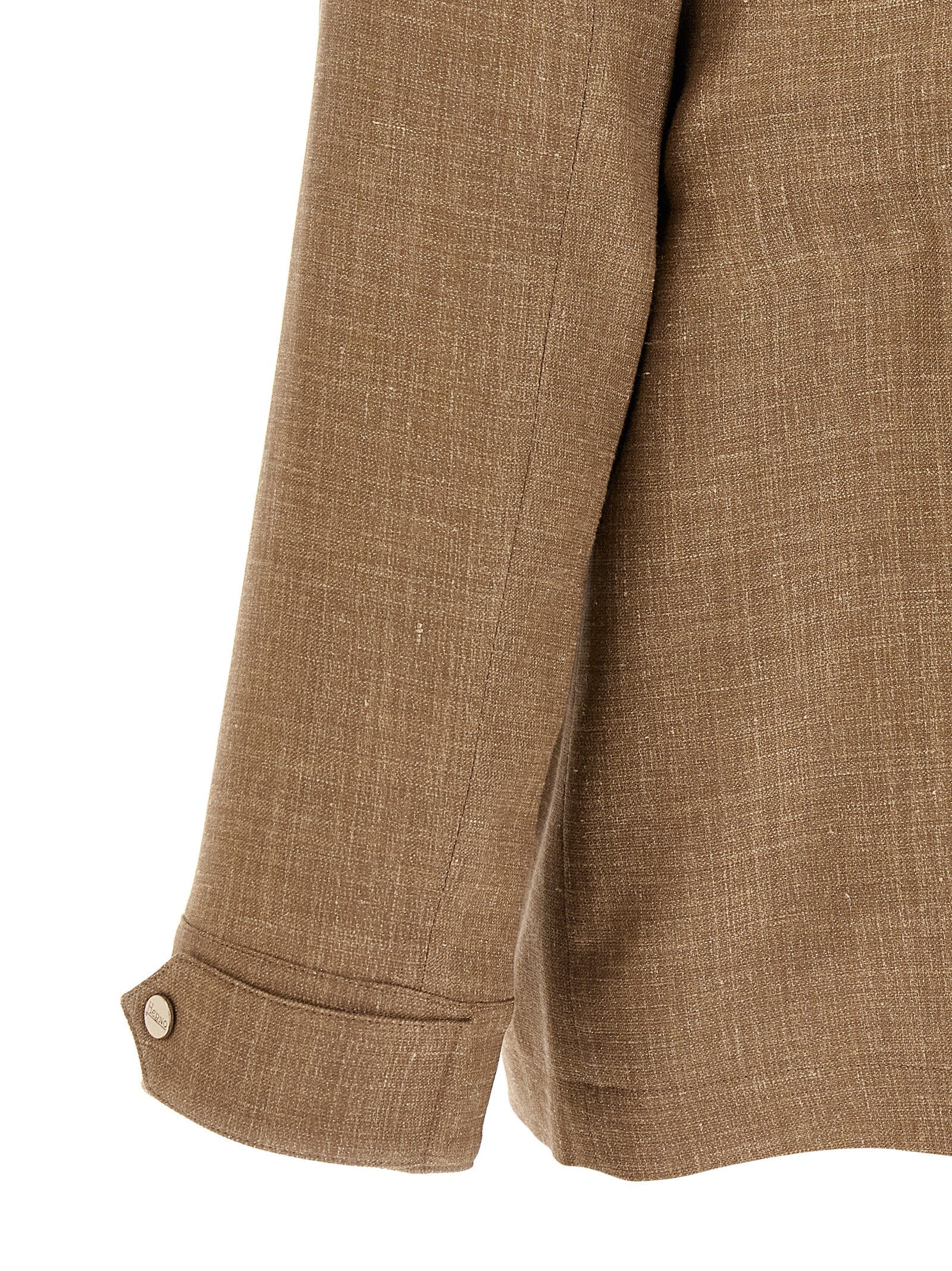 Herno Beige Wool Full-Length Women's Jacket