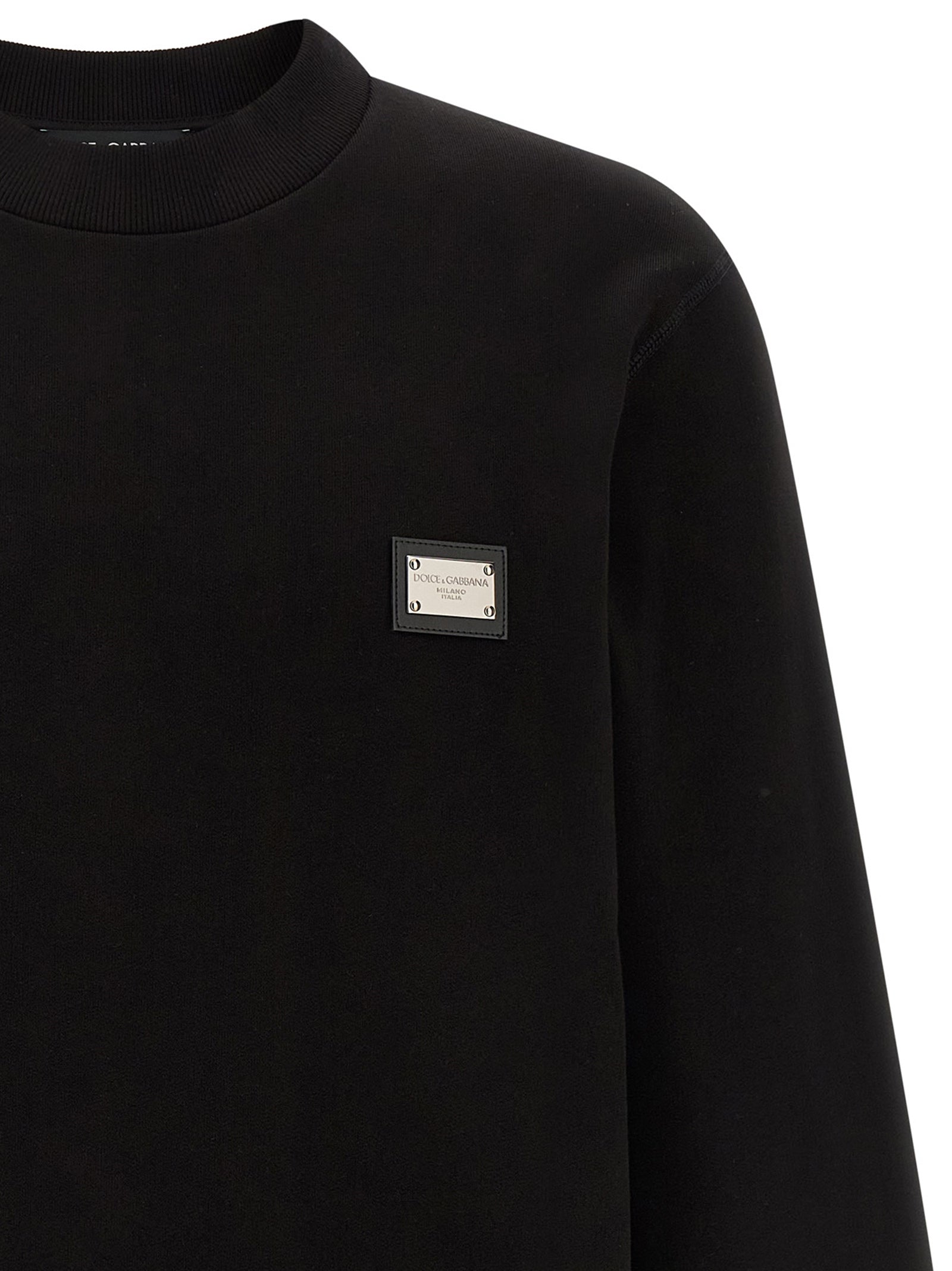 Dolce & Gabbana Black Cotton Men's Sweatshirt