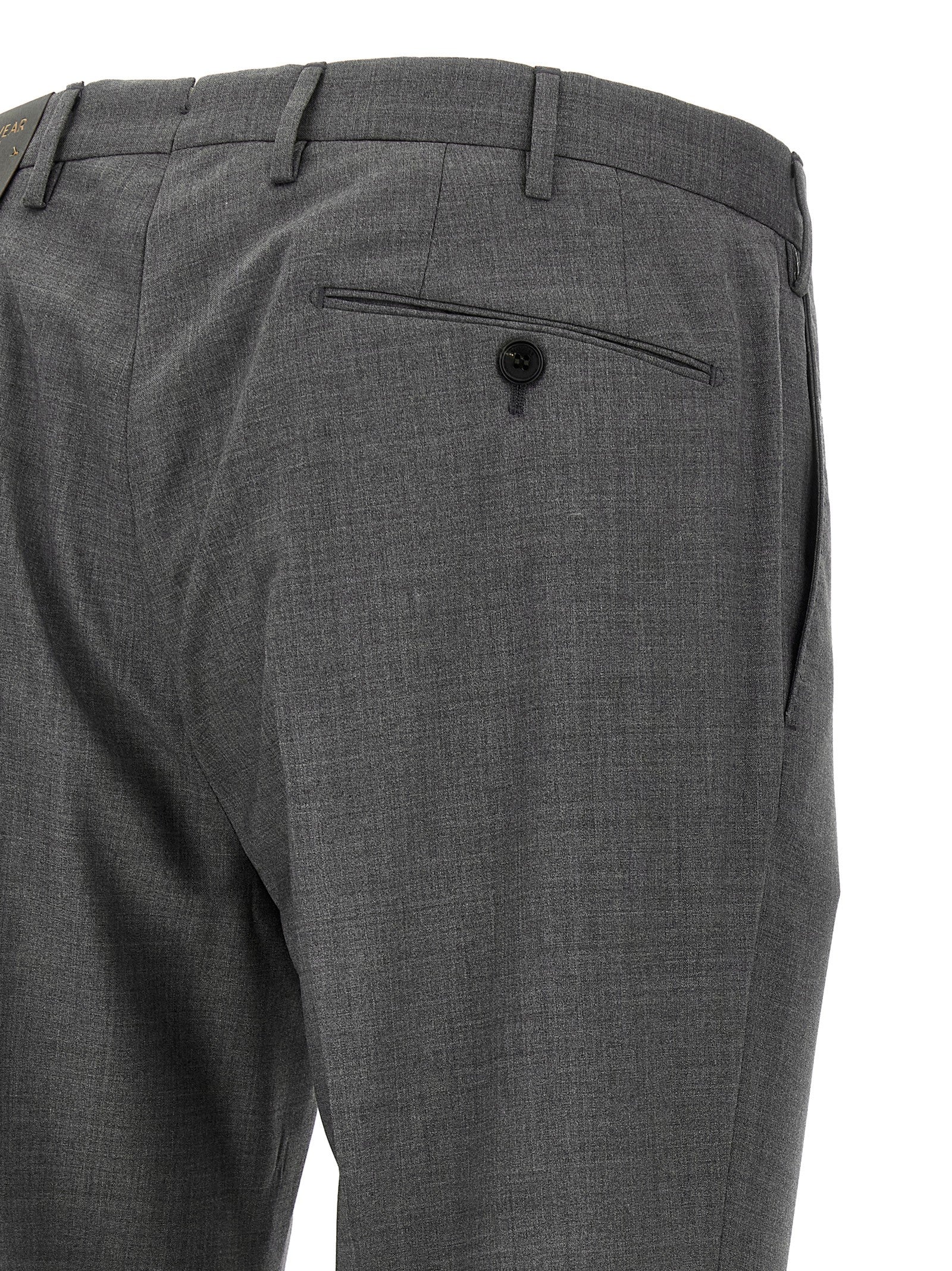 Incotex Gray Virgin Wool Dress Men's Pants