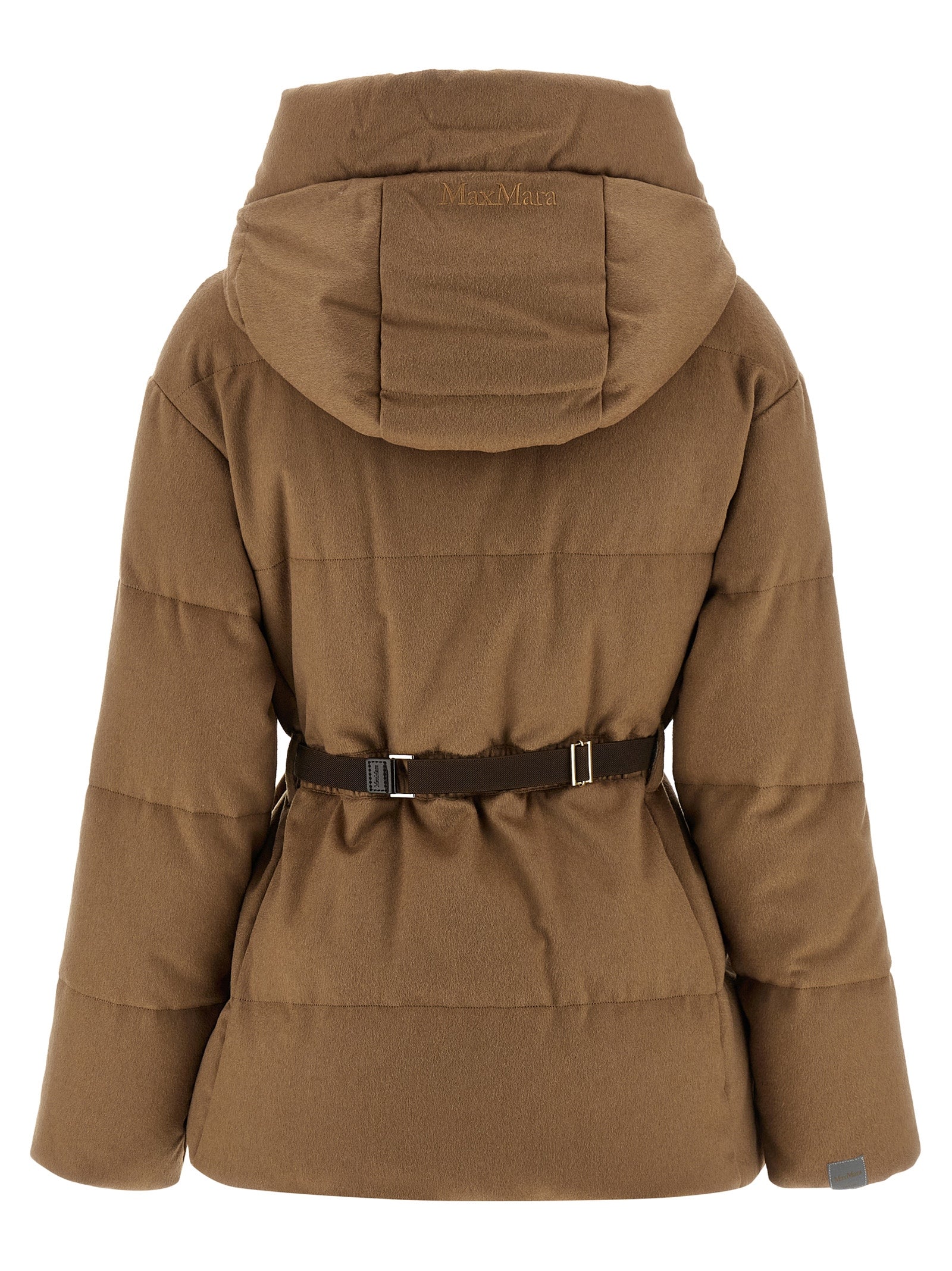 Max Mara Brown Camel Hair Full-Length Women's Jacket