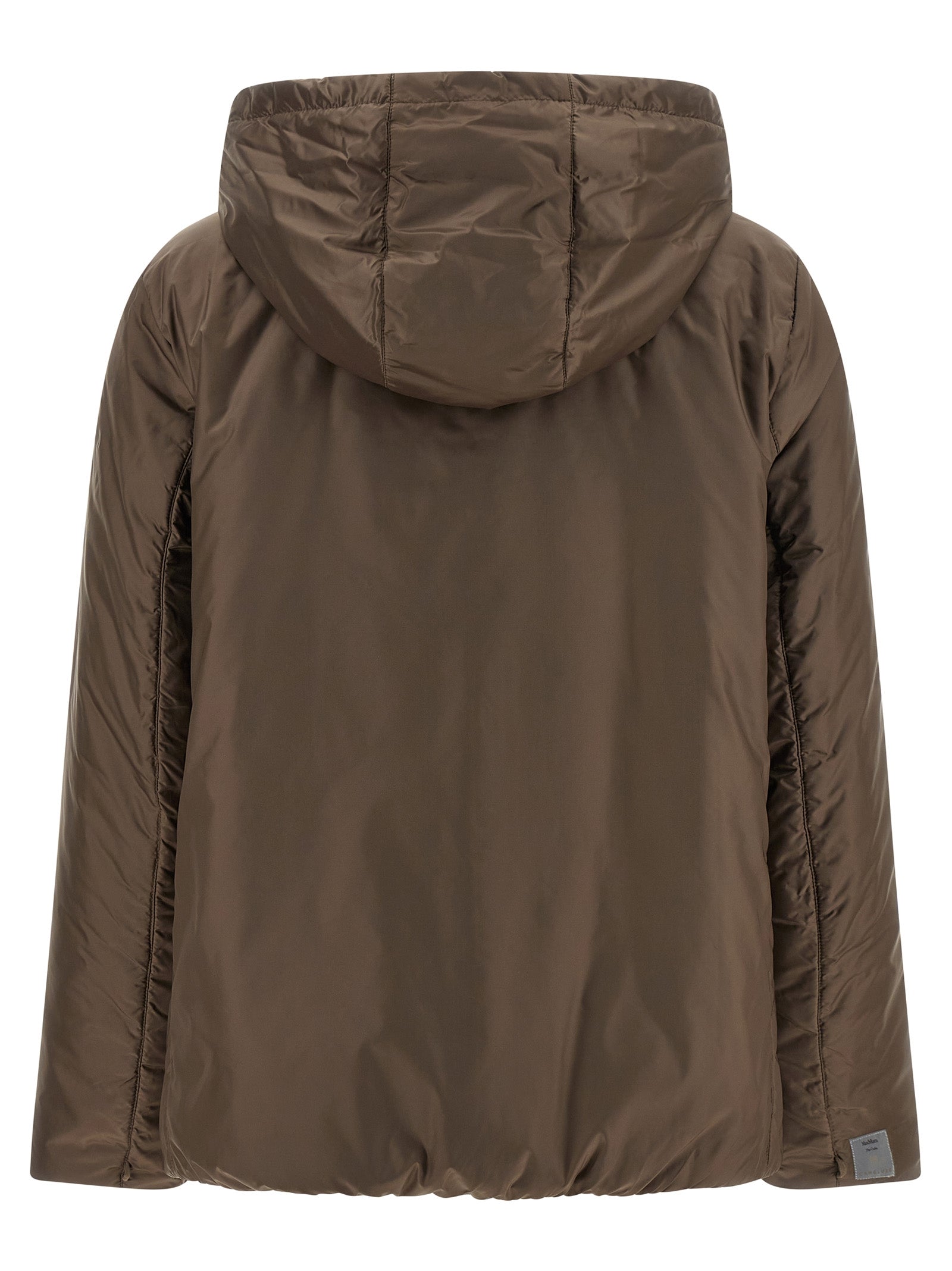 Max Mara Brown Polyester Full-Length Women's Jacket