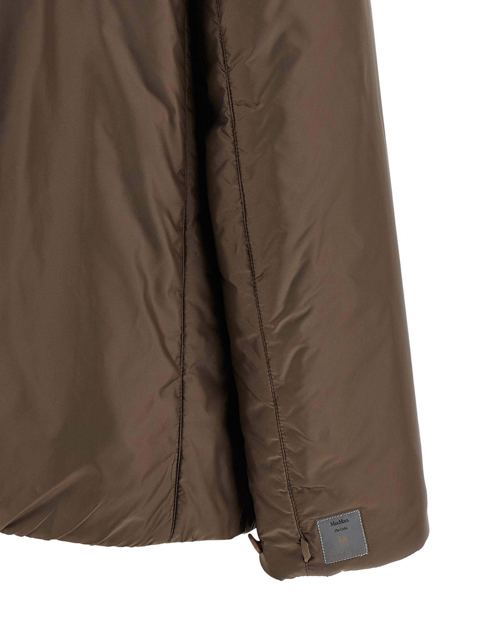 Max Mara Brown Polyester Full-Length Women's Jacket
