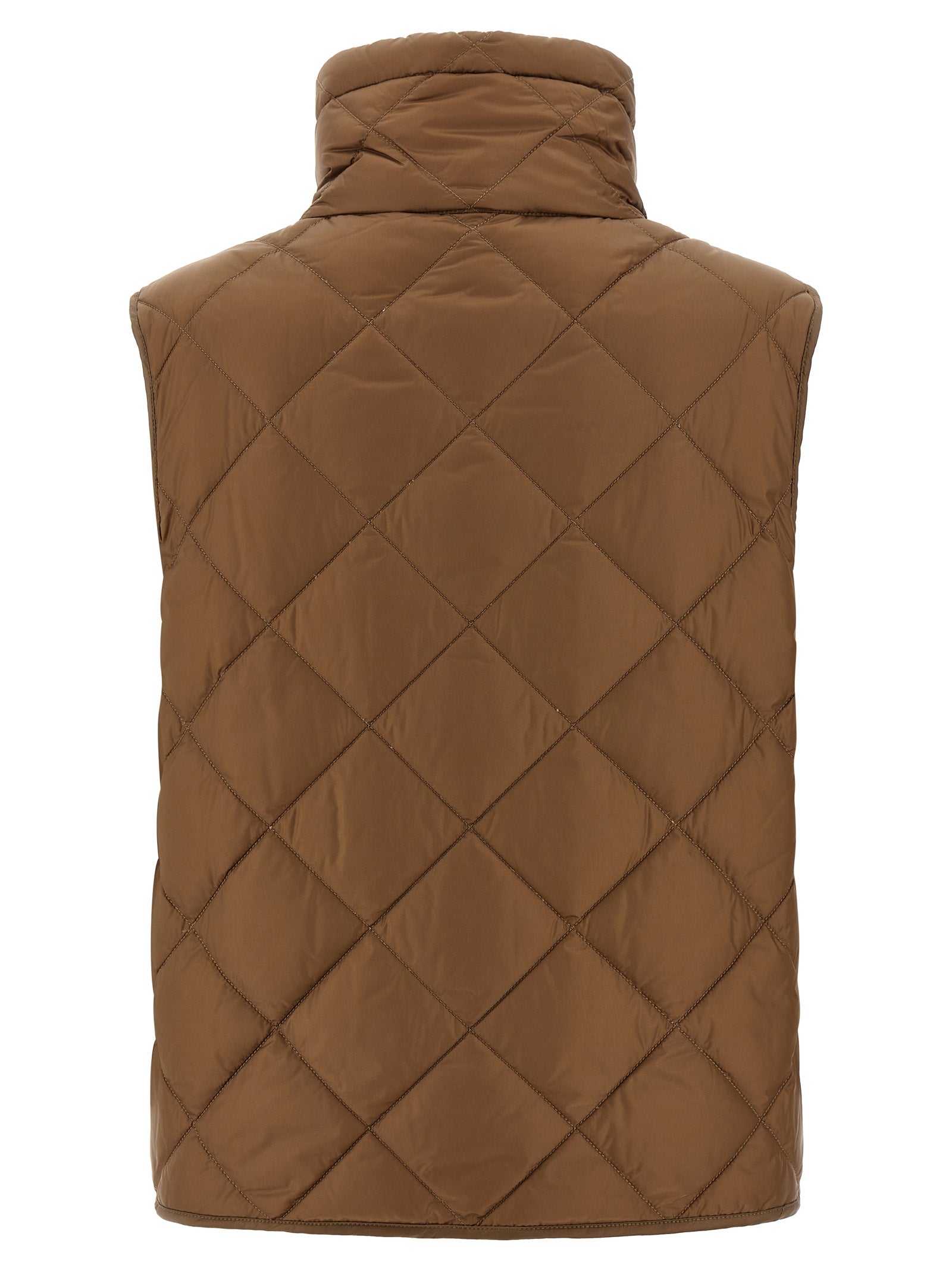 Max Mara Brown Polyamide Sleeveless Women's Jacket