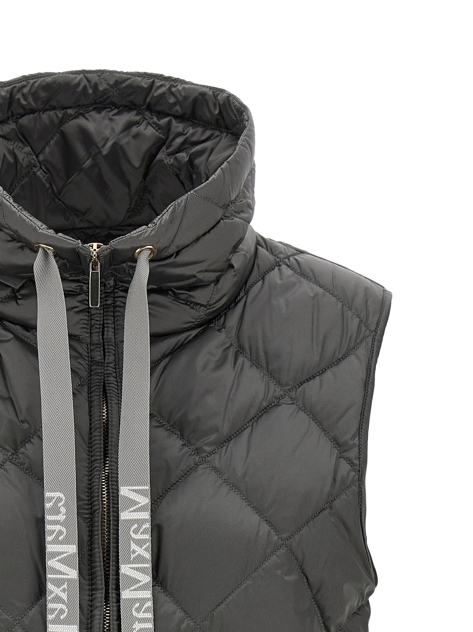 Max Mara Gray Polyamide Sleeveless Women's Jacket