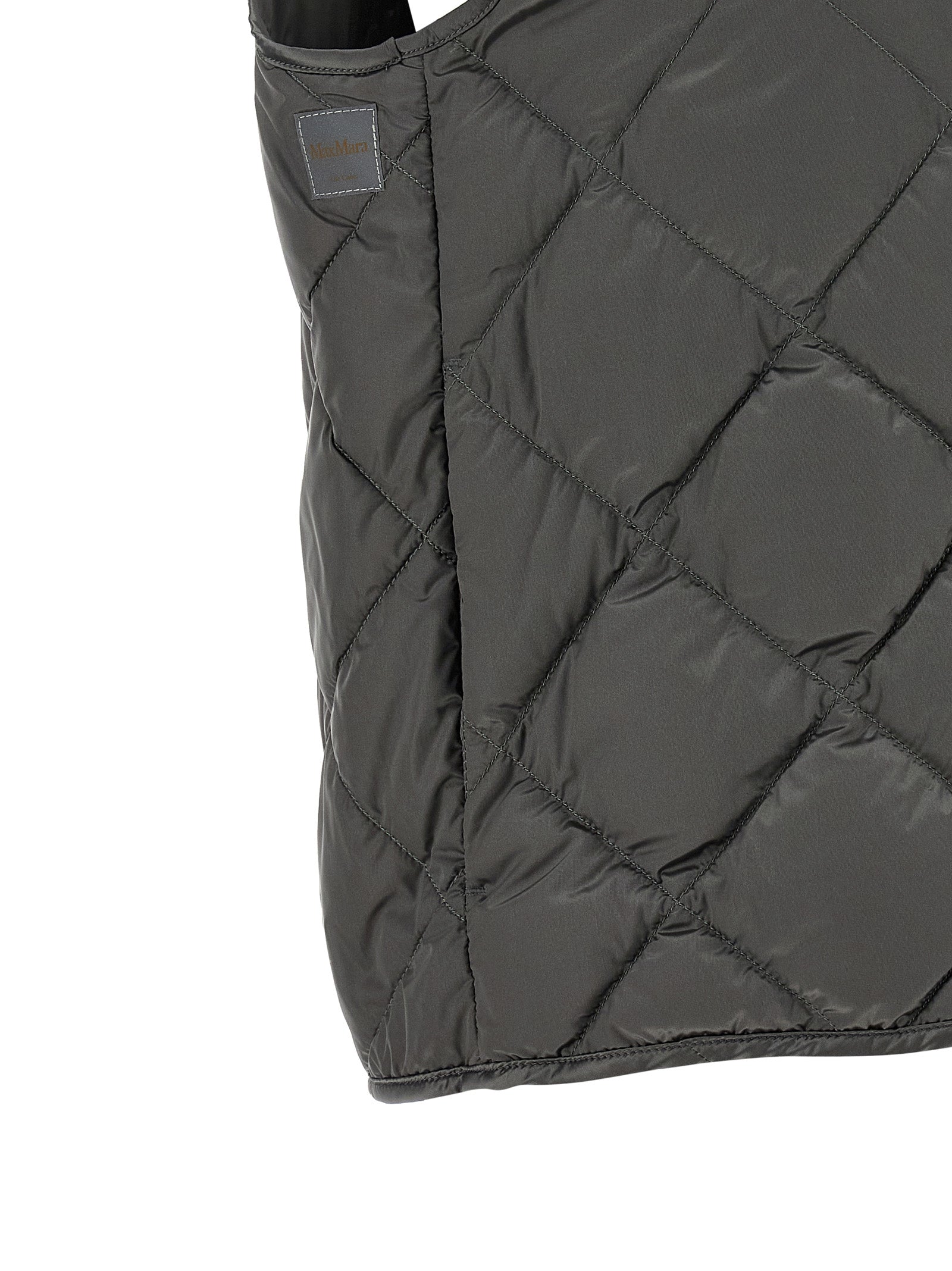 Max Mara Gray Polyamide Sleeveless Women's Jacket