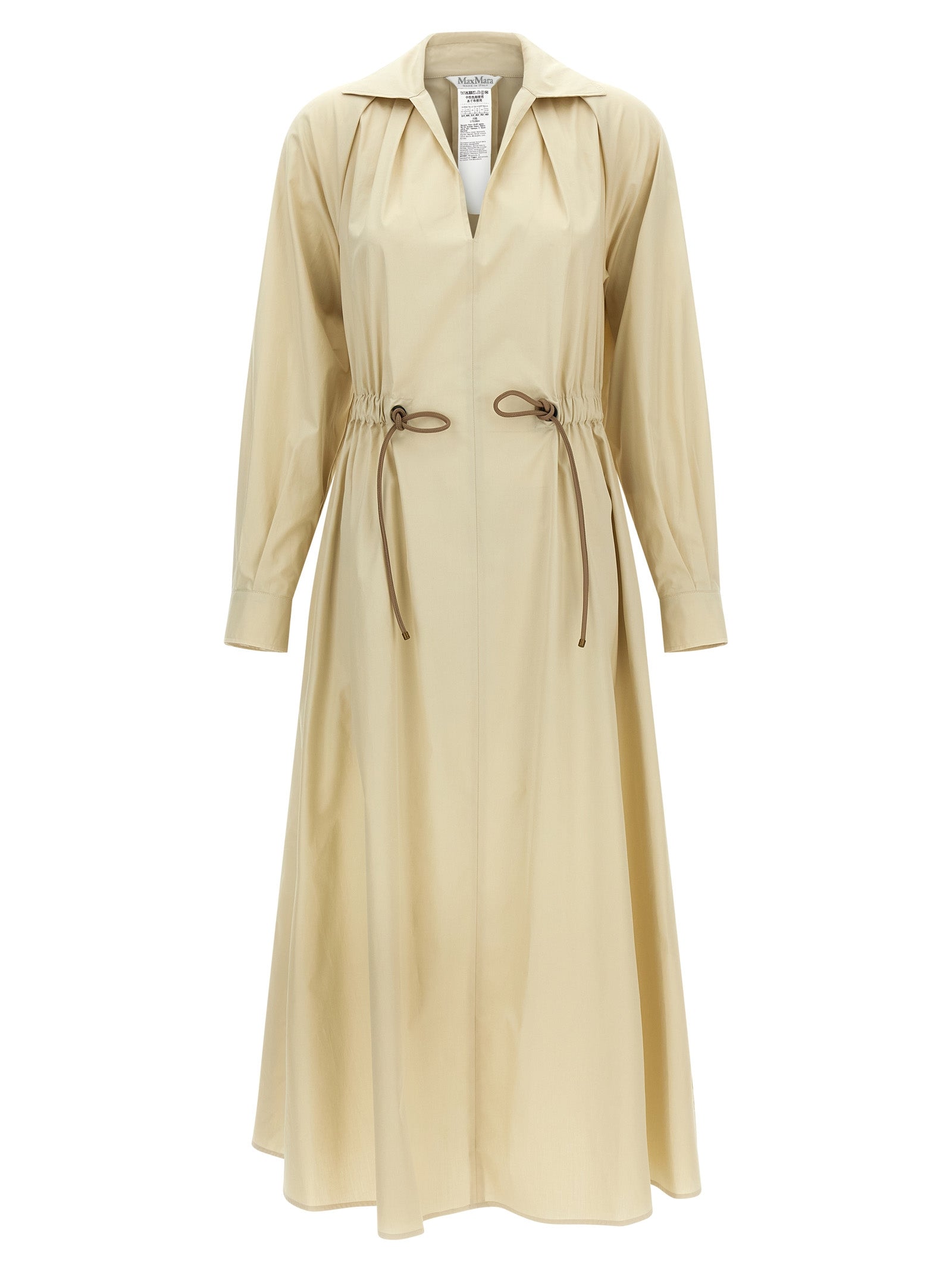 Max Mara Beige Cotton Long Women's Dress