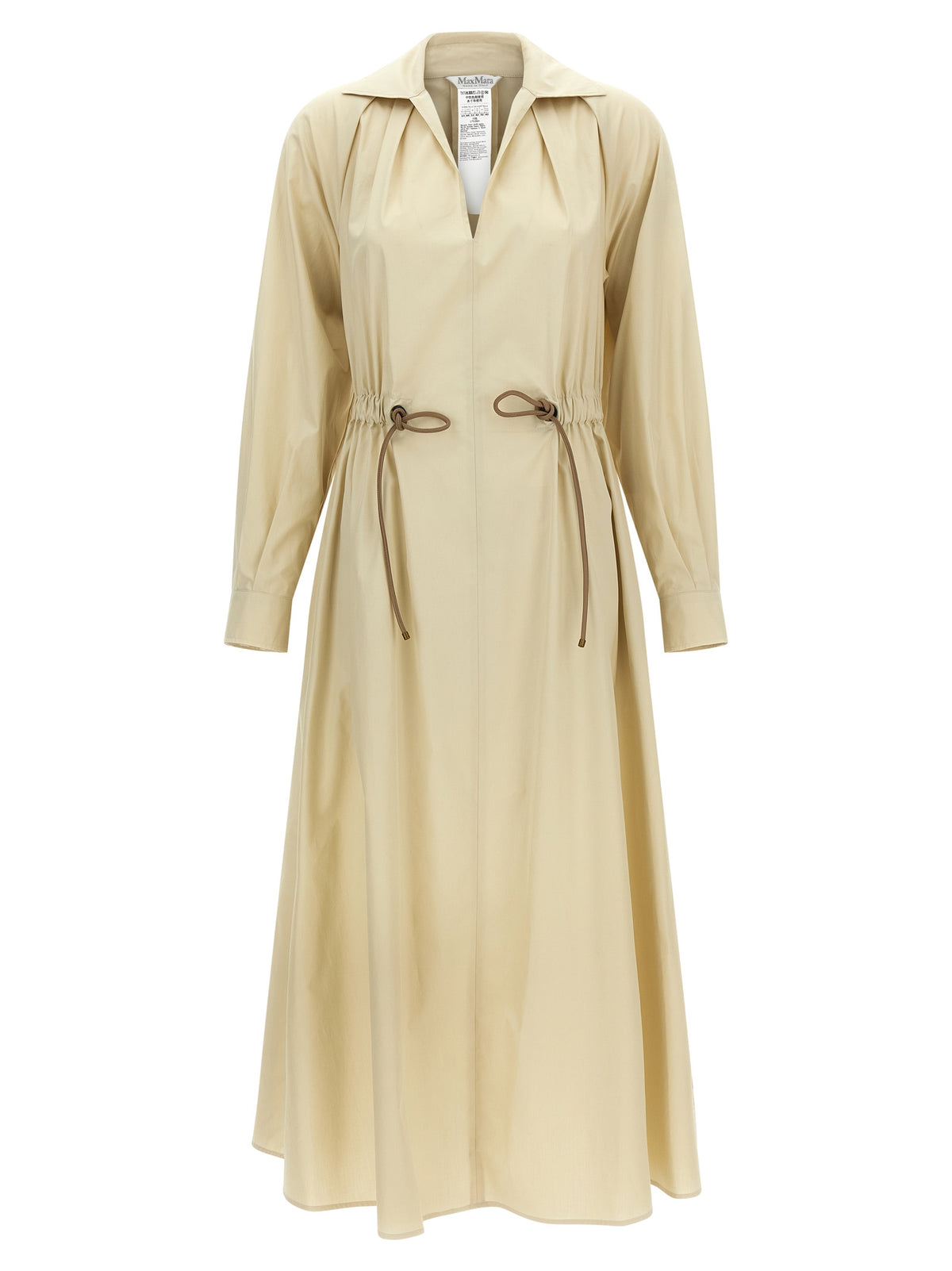 Max Mara Beige Cotton Long Women's Dress