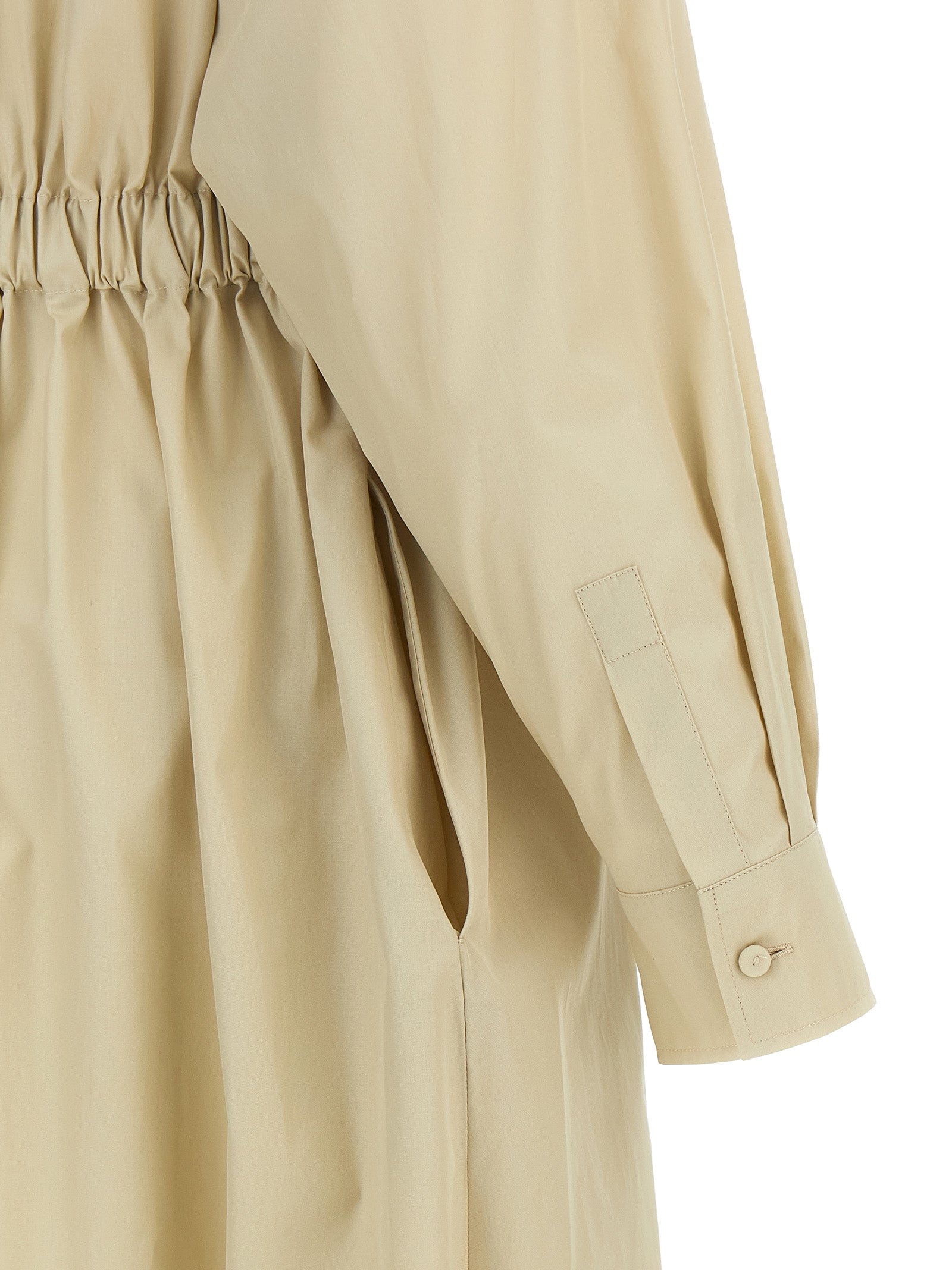 Max Mara Beige Cotton Long Women's Dress