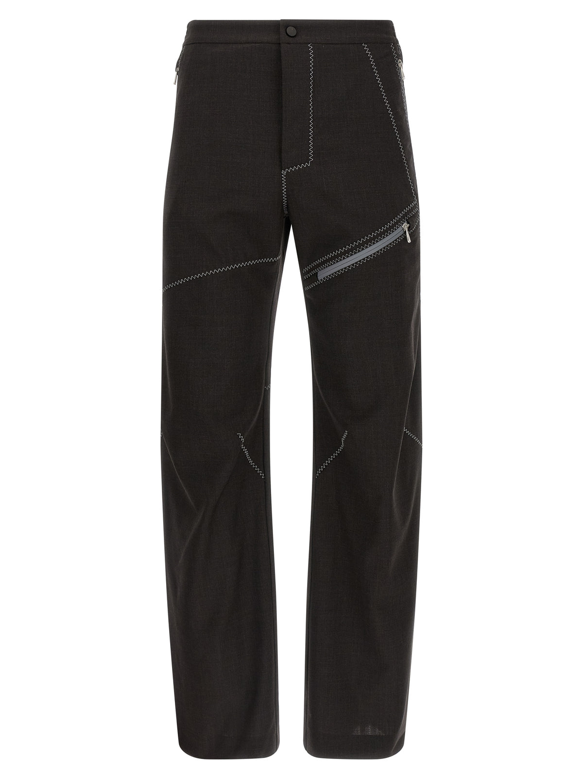 Kiko Kostadinov Brown Virgin Wool Casual Men's Pants