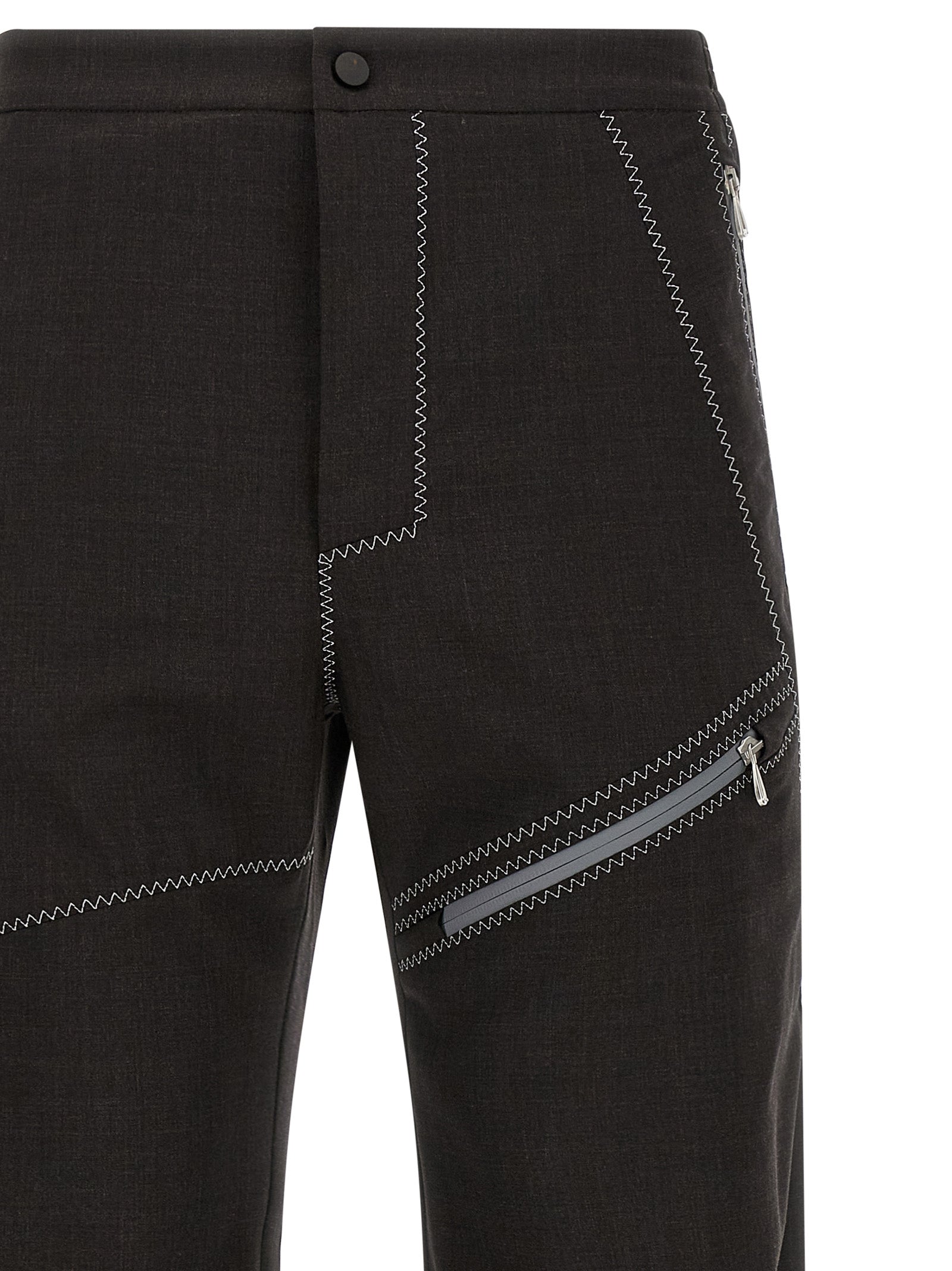 Kiko Kostadinov Brown Virgin Wool Casual Men's Pants