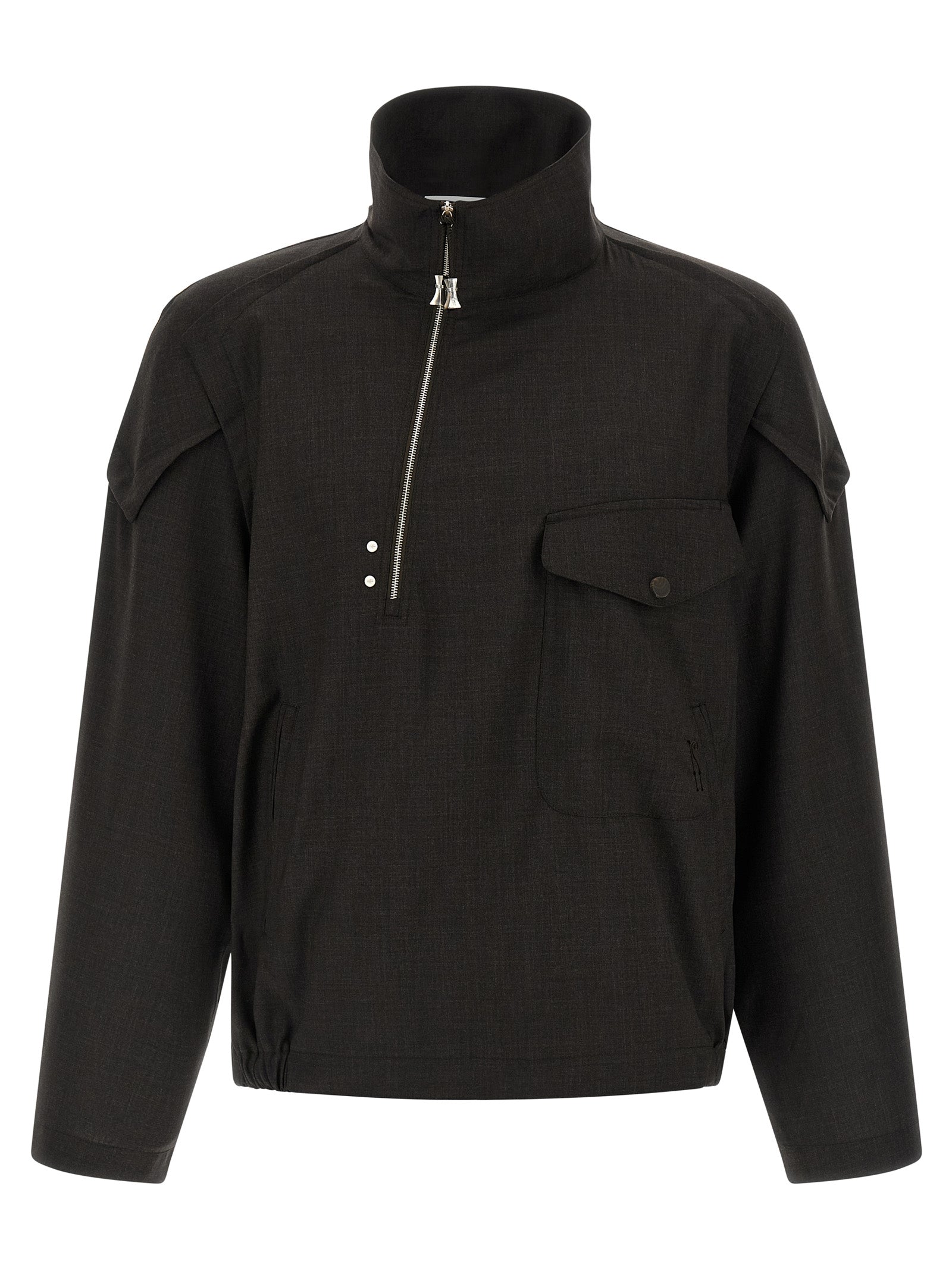 Kiko Kostadinov Brown Virgin Wool Full-Length Men's Jacket