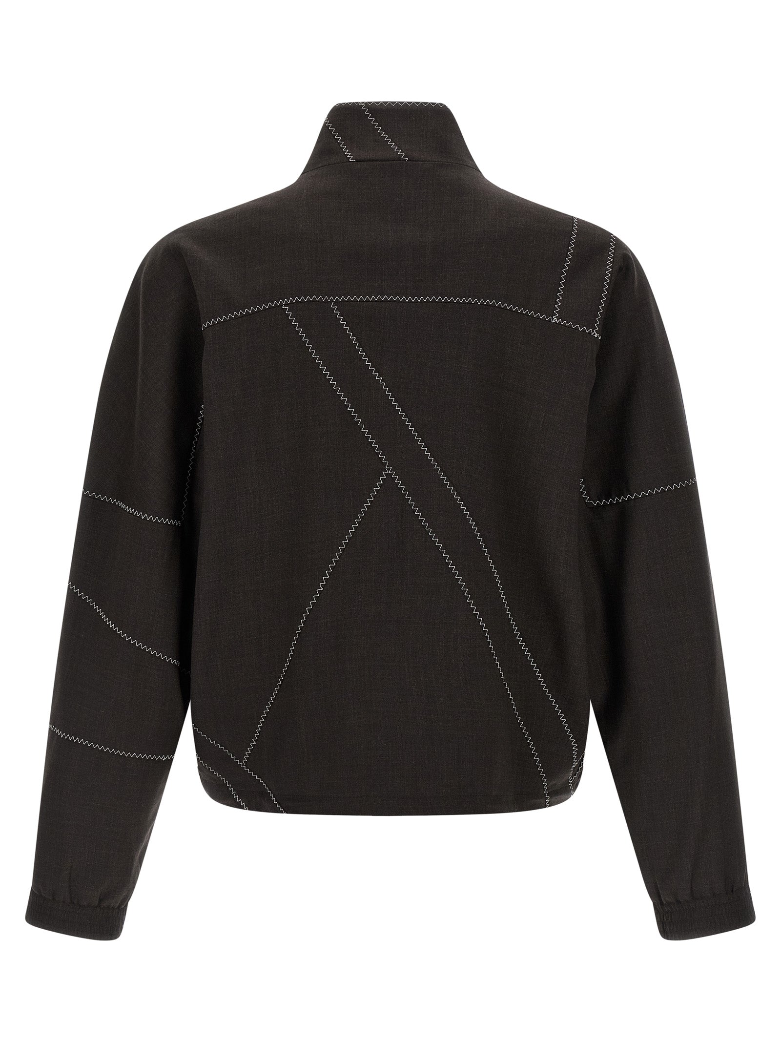 Kiko Kostadinov Brown Virgin Wool Full-Length Men's Jacket