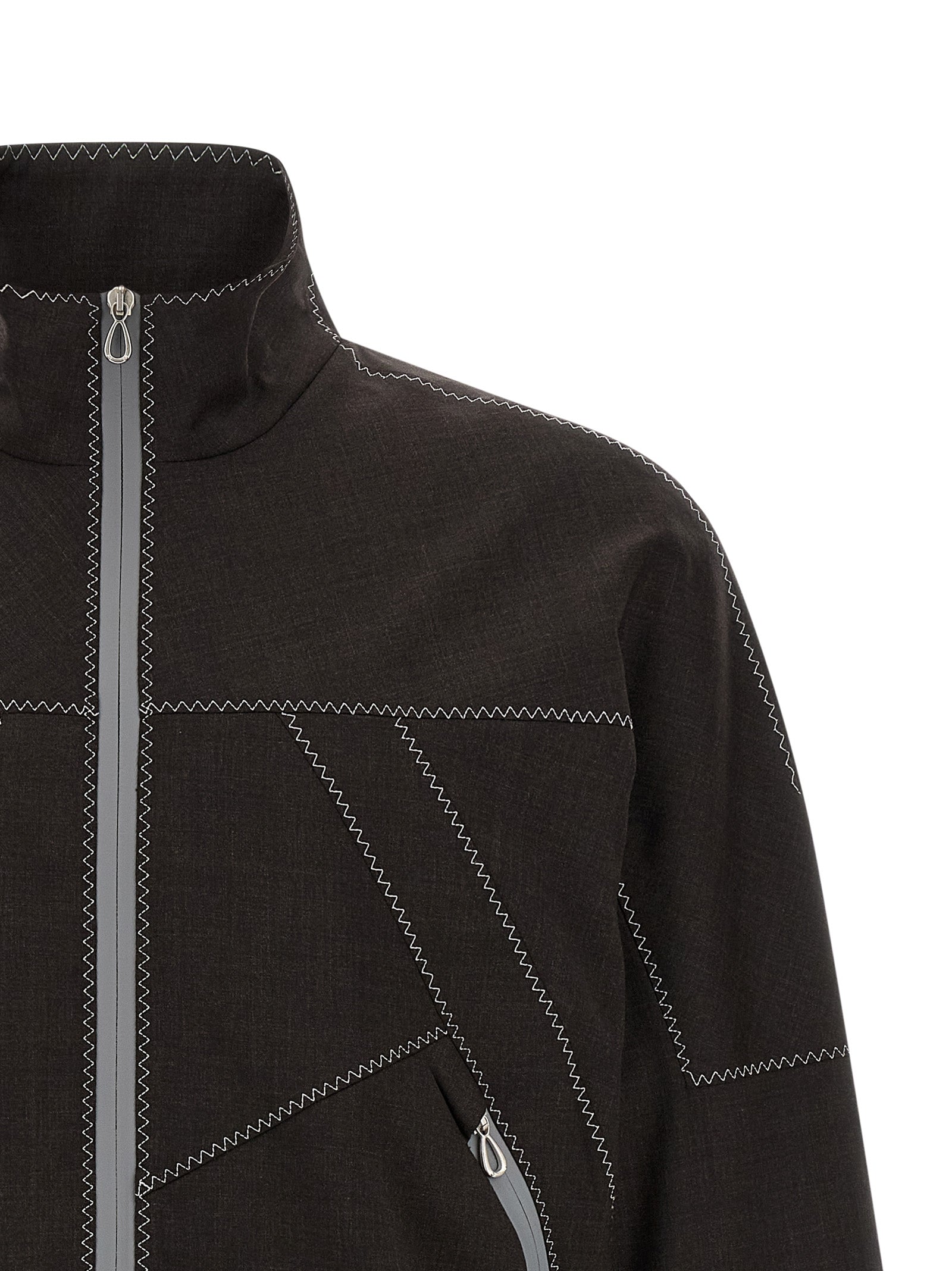 Kiko Kostadinov Brown Virgin Wool Full-Length Men's Jacket