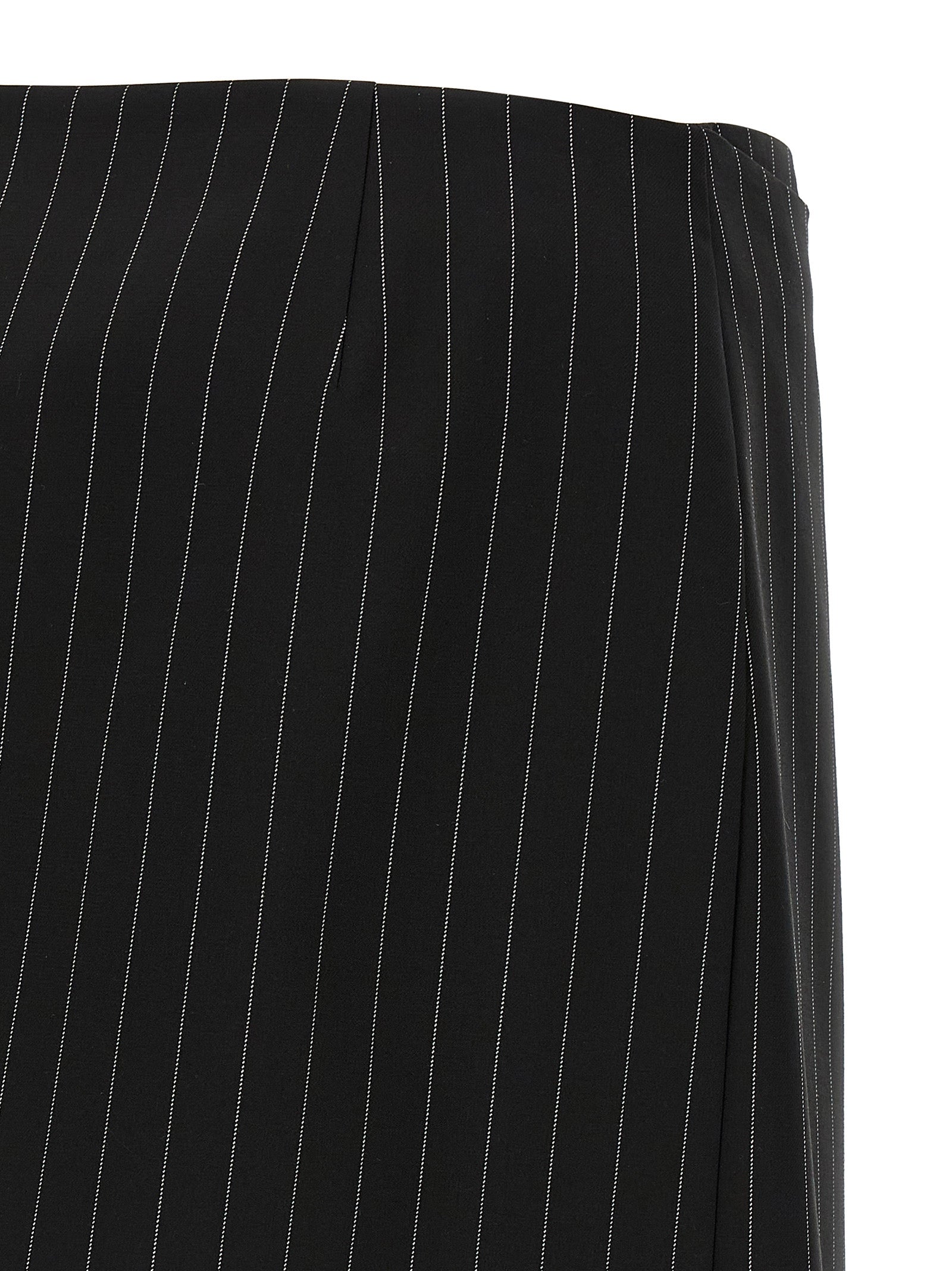 Sportmax Black Virgin Wool Long Women's Skirt