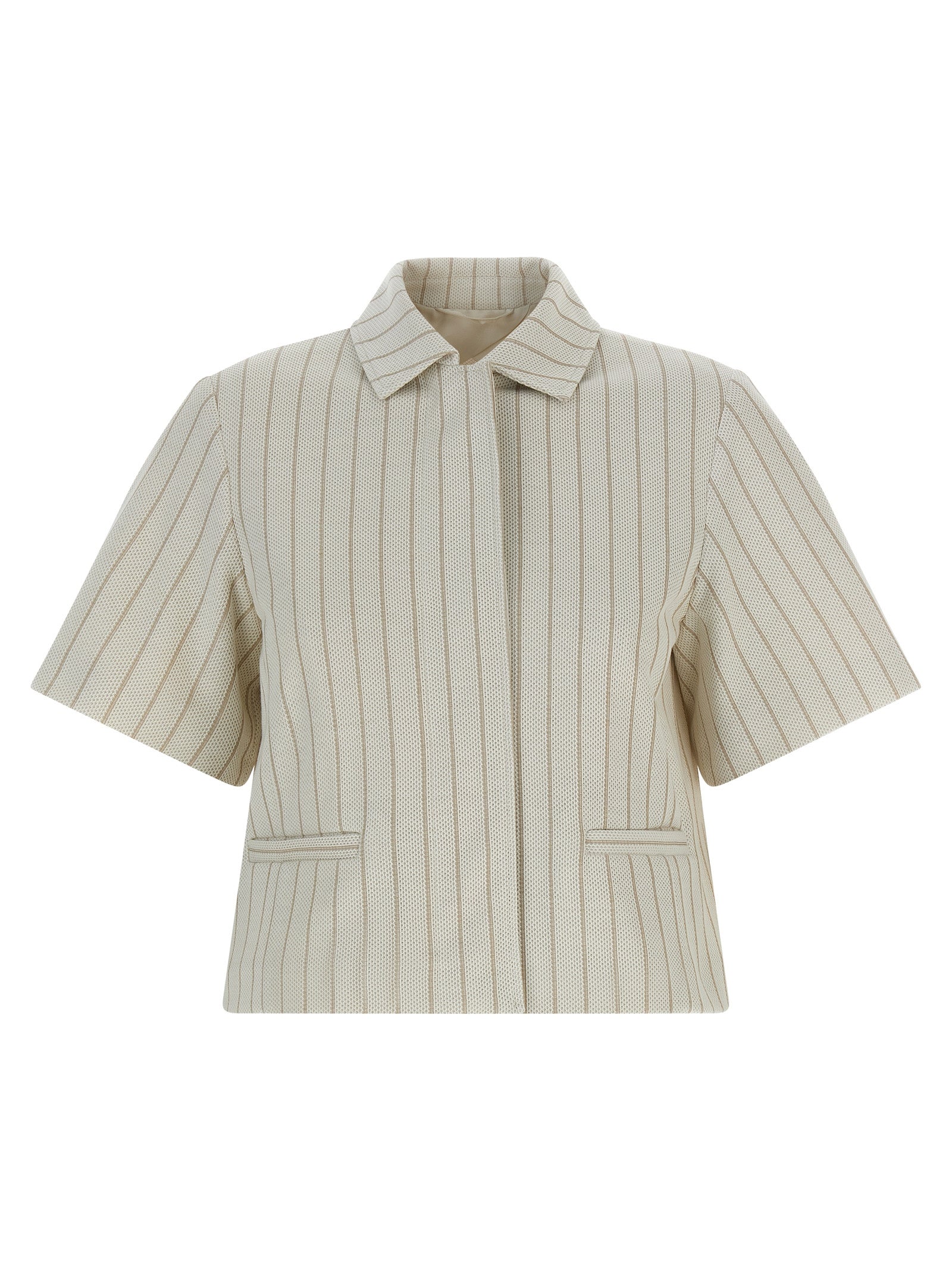 Max Mara Beige Cotton Full-Length Women's Jacket