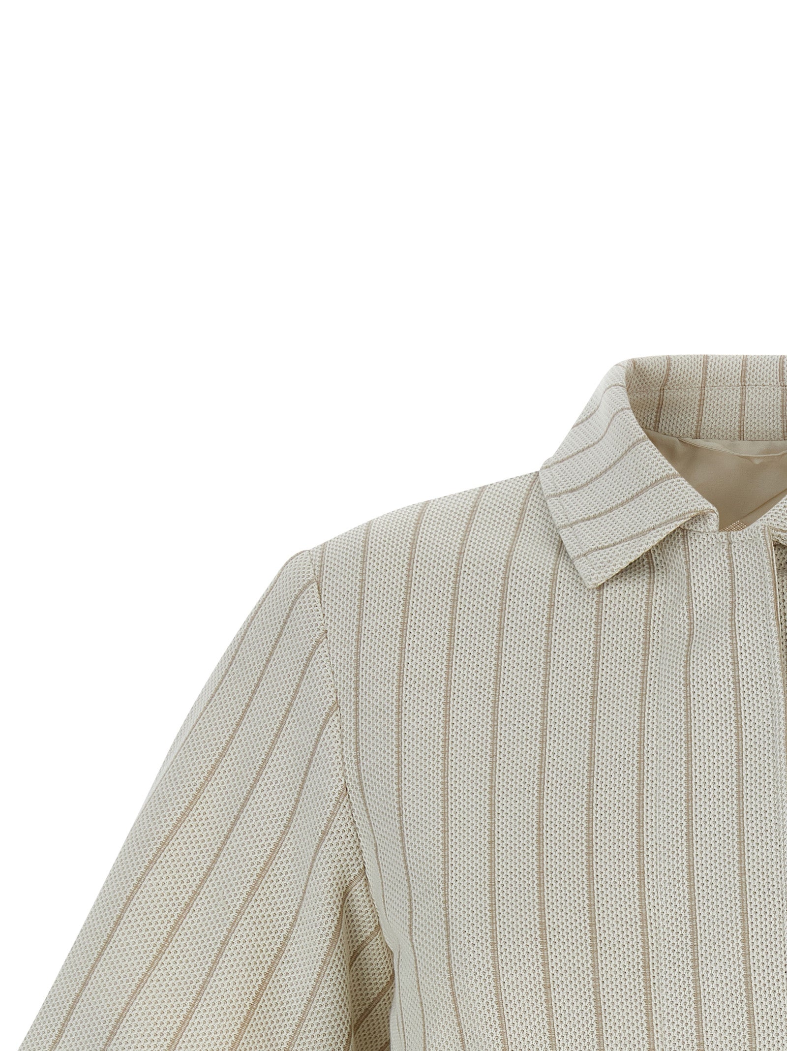 Max Mara Beige Cotton Full-Length Women's Jacket