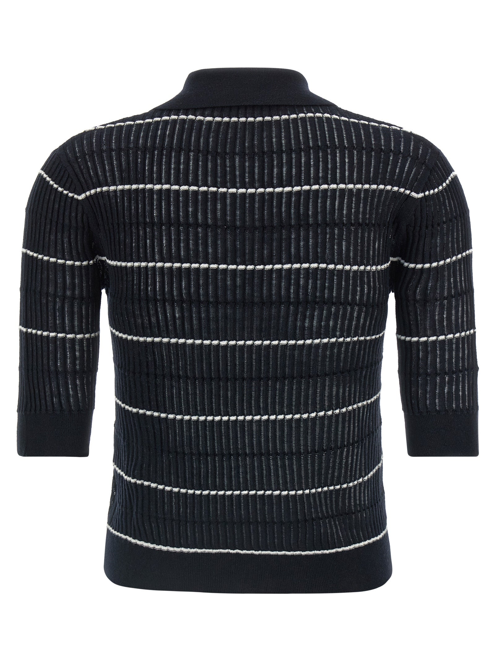 Max Mara Blue Silk Polo Women's Shirt