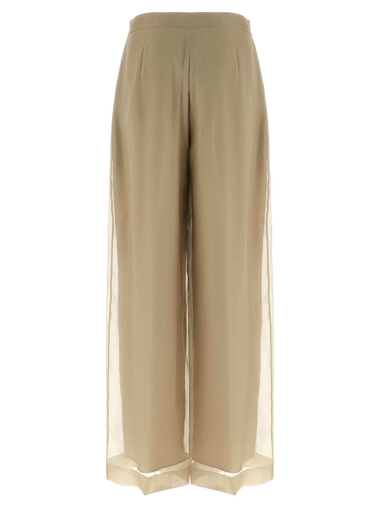 Max Mara Beige Silk Casual Women's Pants