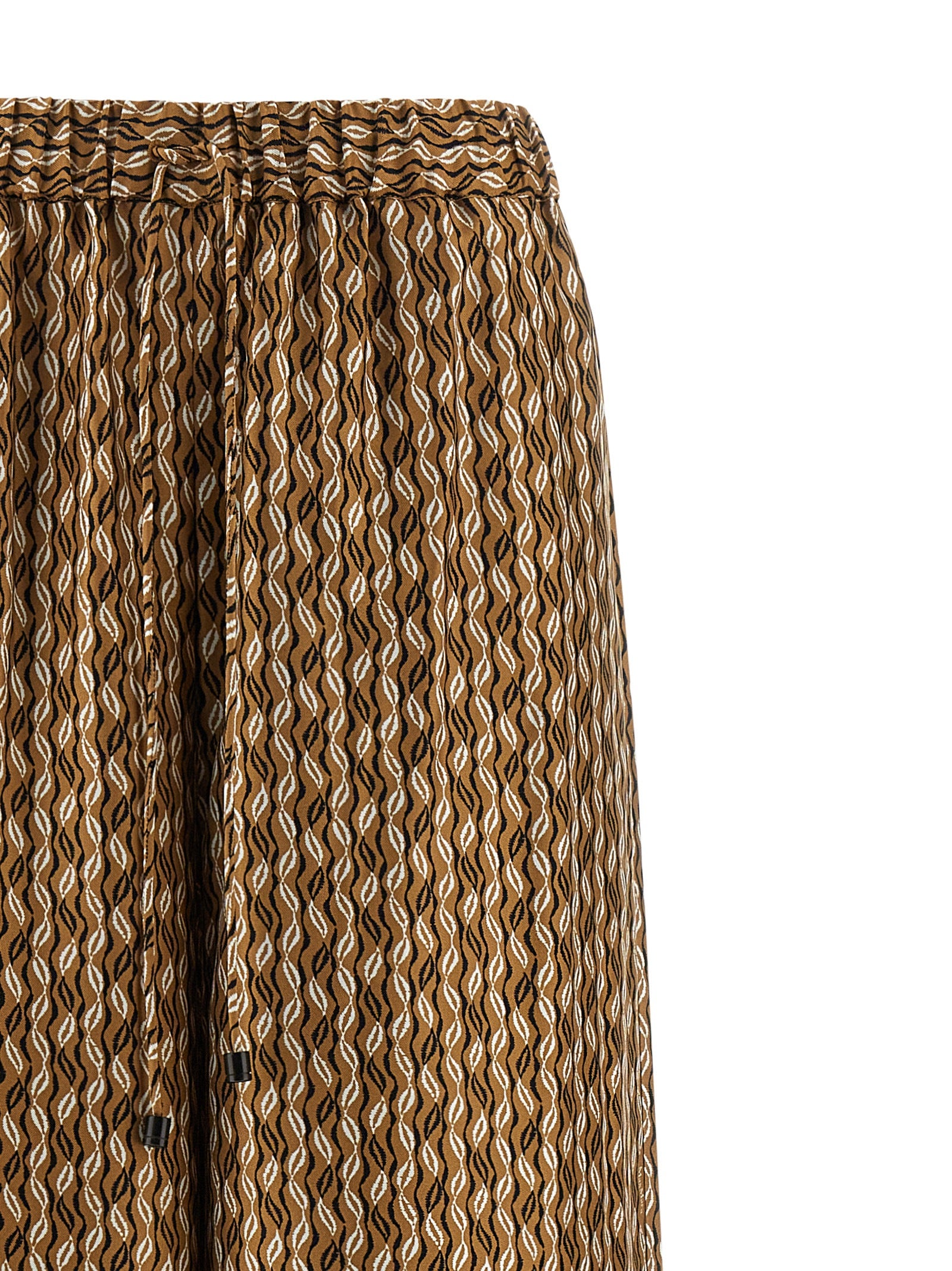 Max Mara Brown Silk Casual Women's Pants