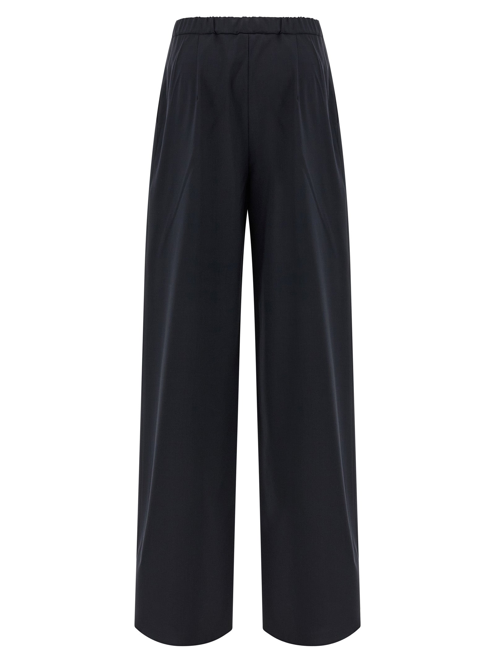 Max Mara Blue Virgin Wool Casual Women's Pants