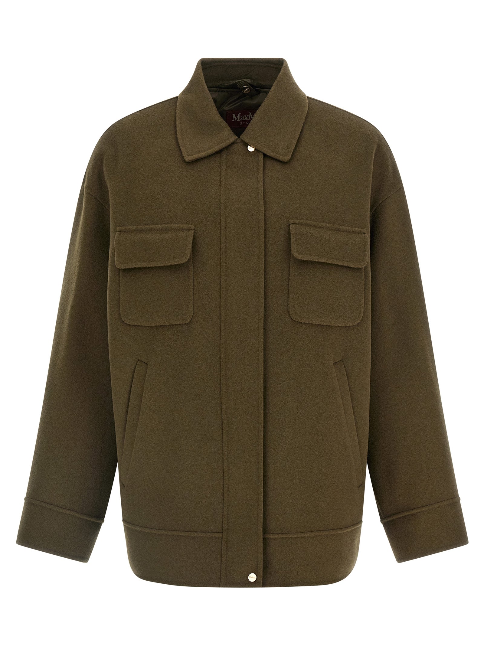 Max Mara Bicolor Virgin Wool Women's Coat