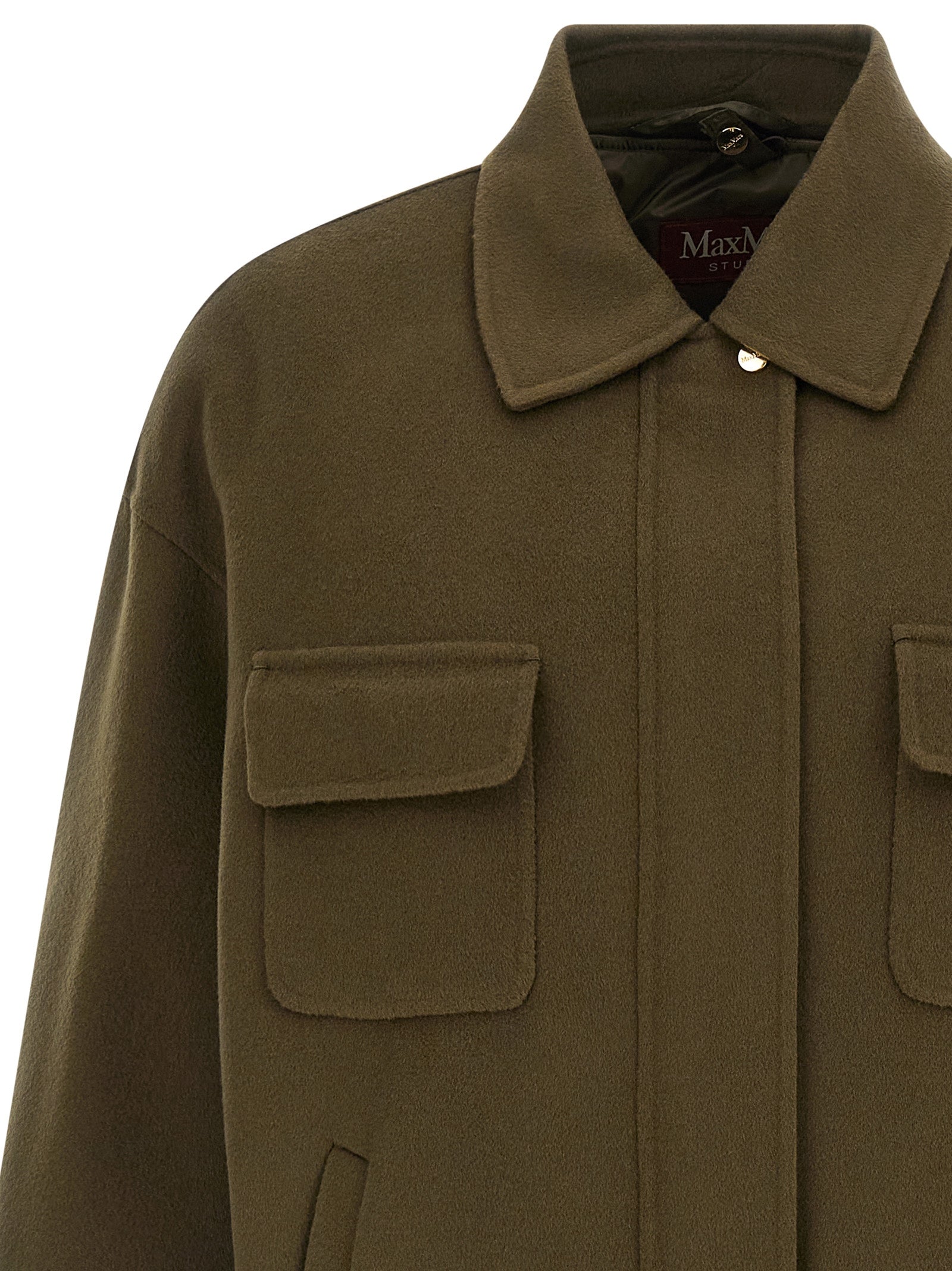 Max Mara Bicolor Virgin Wool Women's Coat