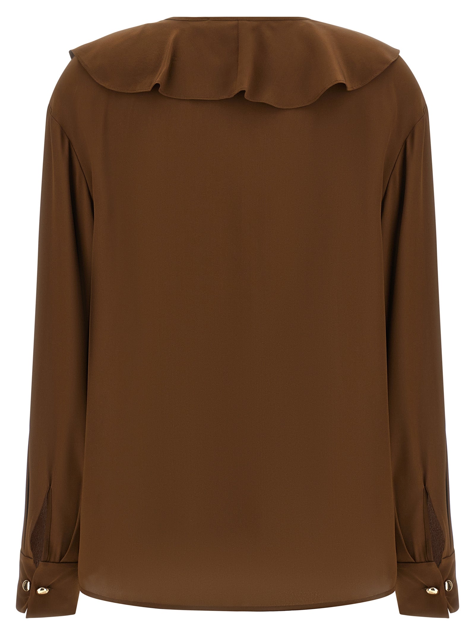 Max Mara Brown Silk Women's Blouse