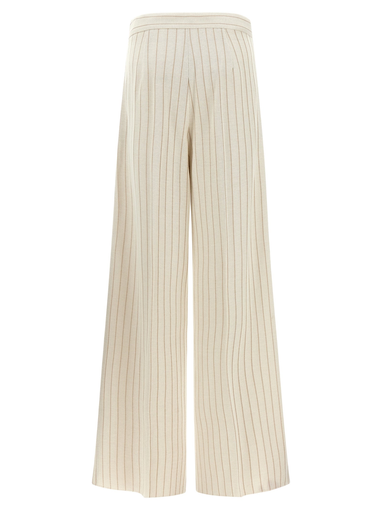 Max Mara White Cotton Casual Women's Pants