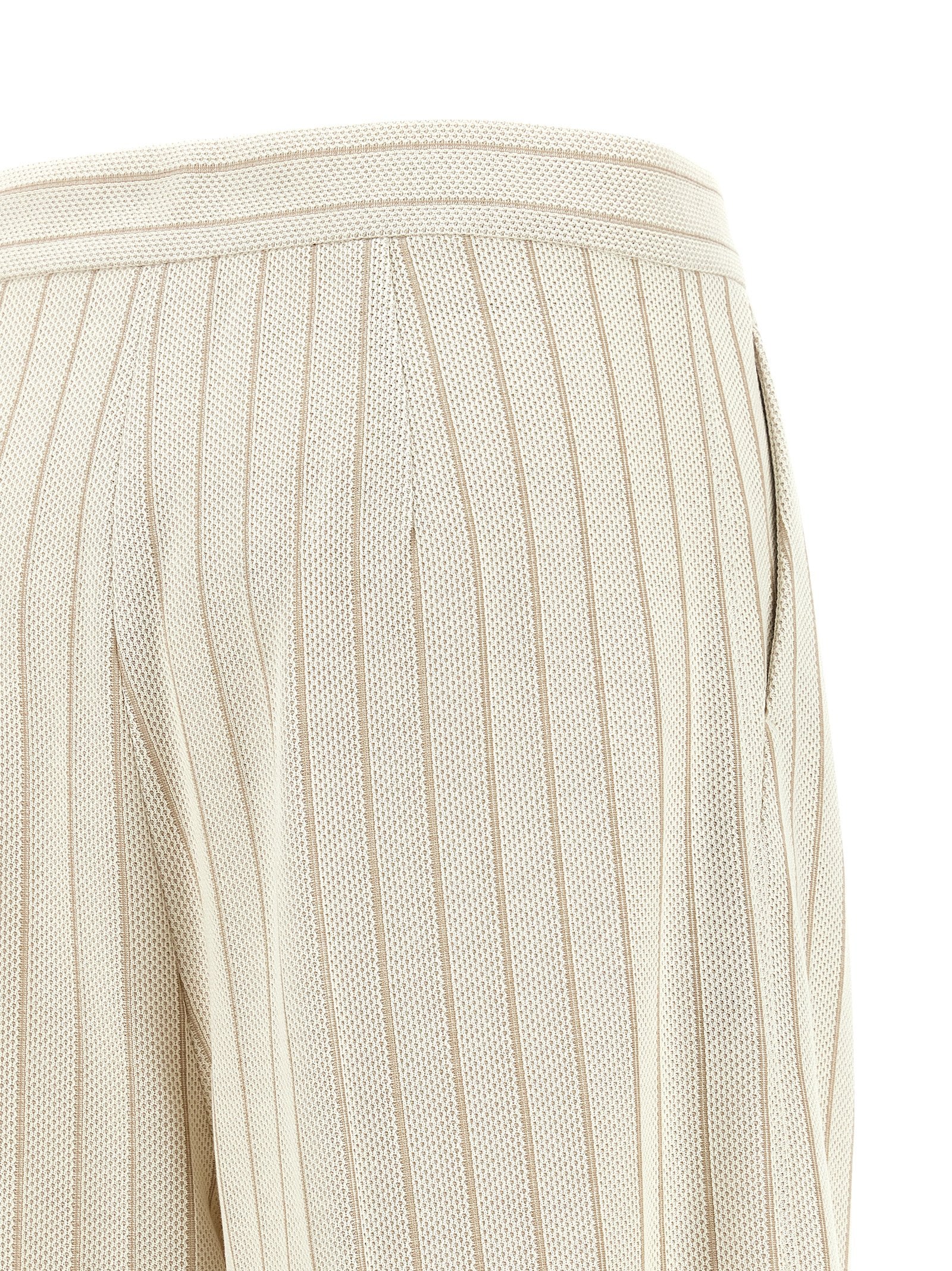 Max Mara White Cotton Casual Women's Pants