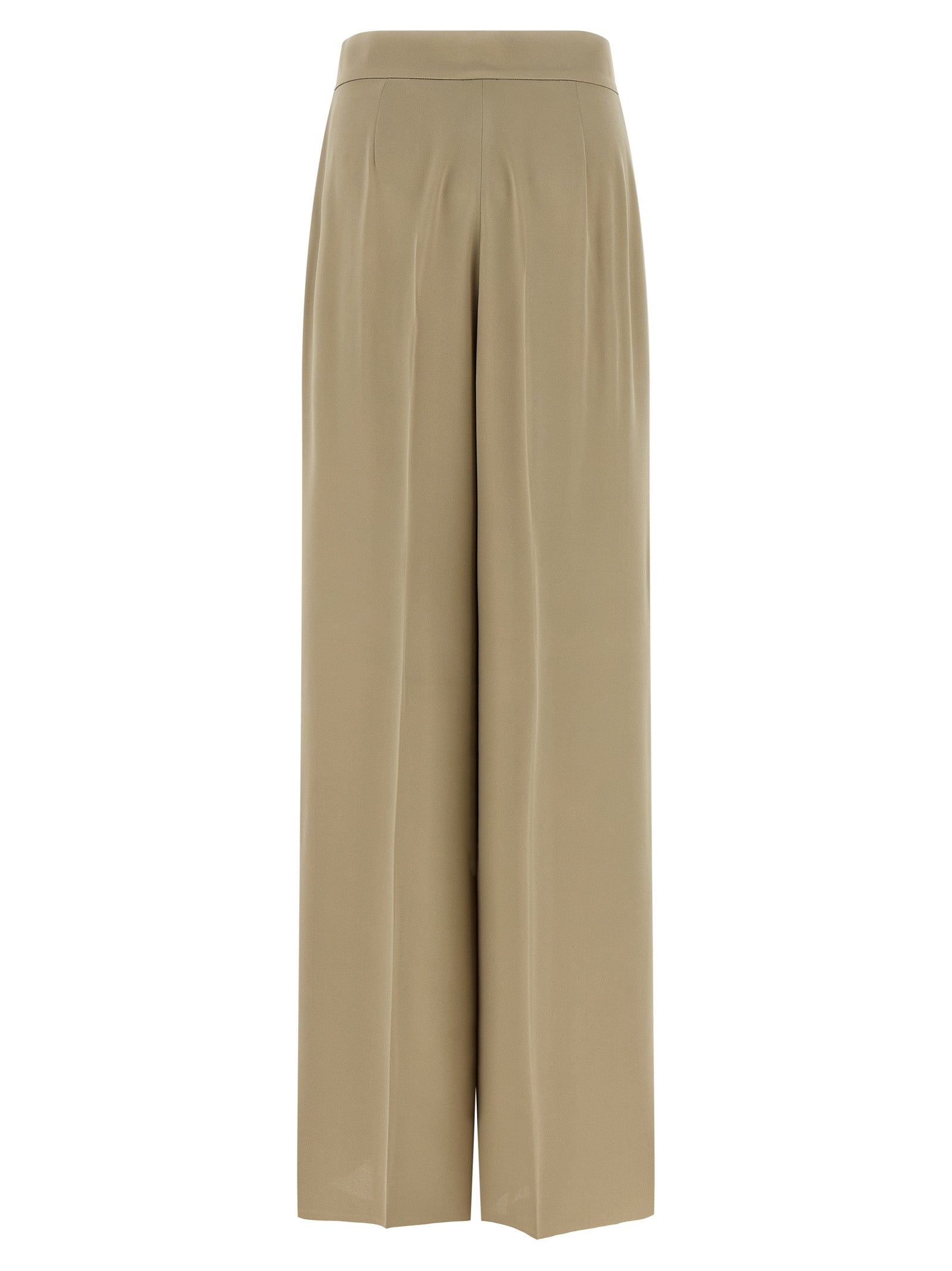 Max Mara Beige Silk Dress Women's Pants