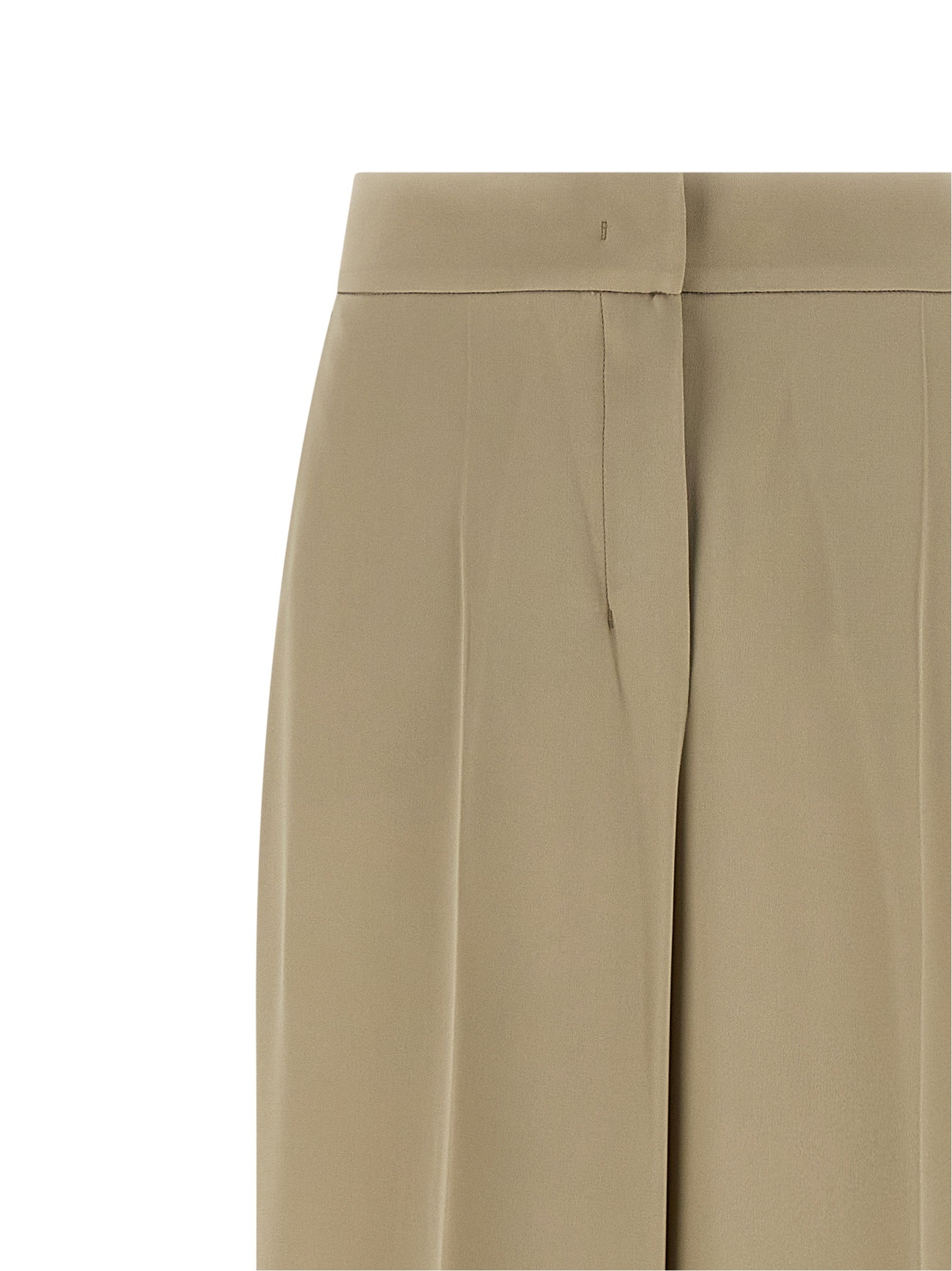 Max Mara Beige Silk Dress Women's Pants