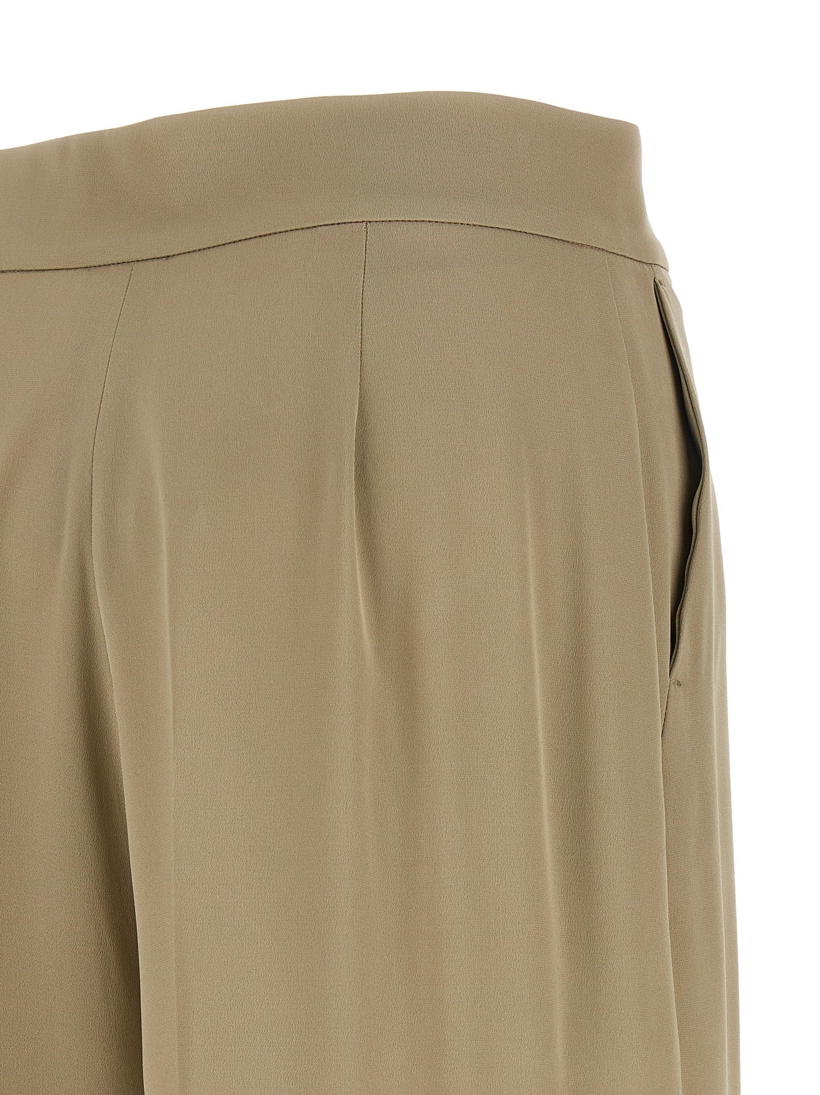 Max Mara Beige Silk Dress Women's Pants