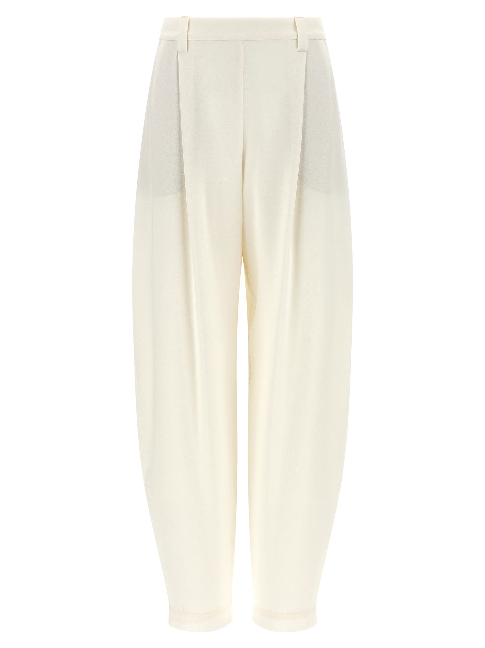 Brunello Cucinelli Beige Viscose Casual Women's Pants
