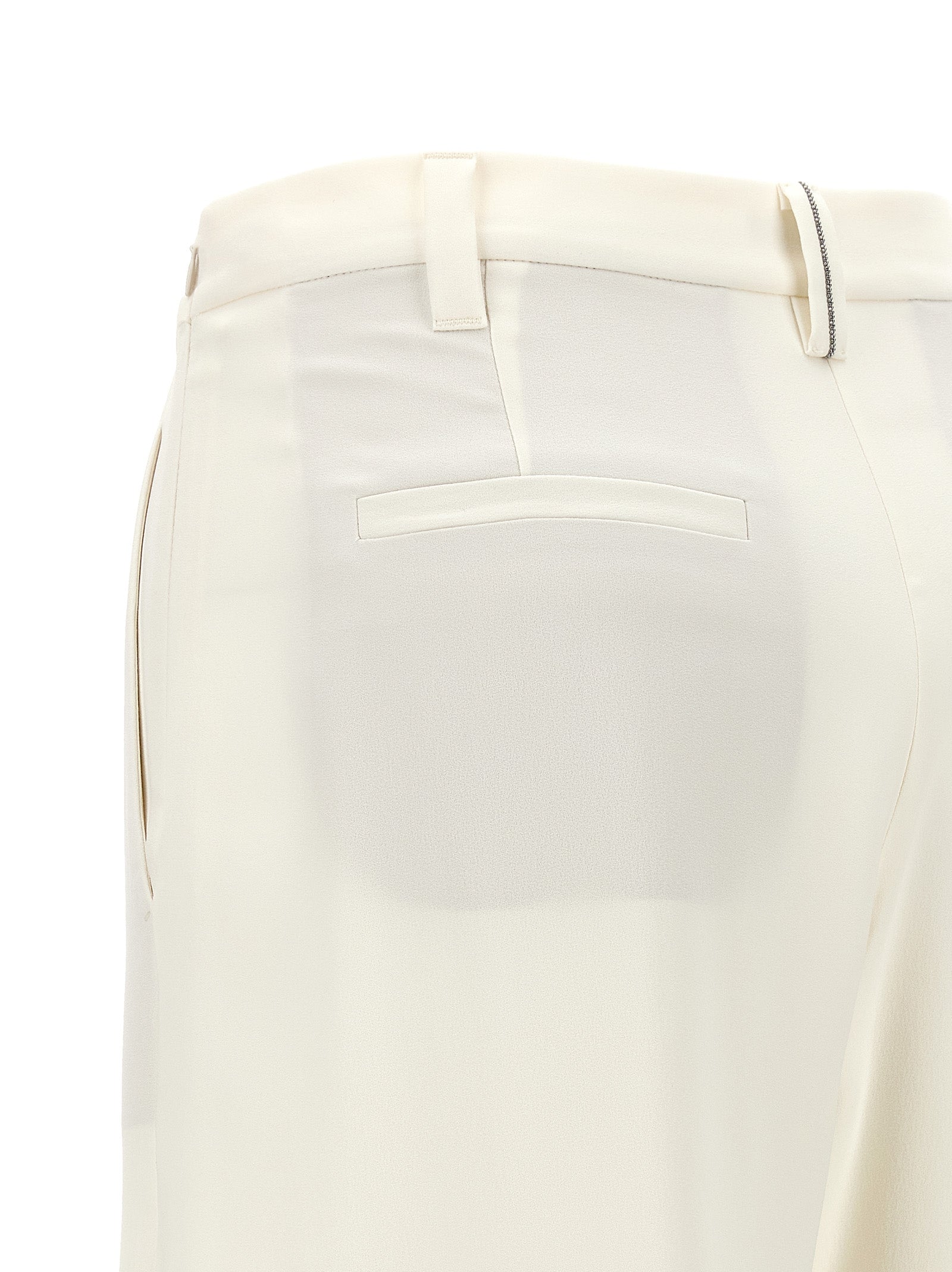 Brunello Cucinelli Beige Viscose Casual Women's Pants