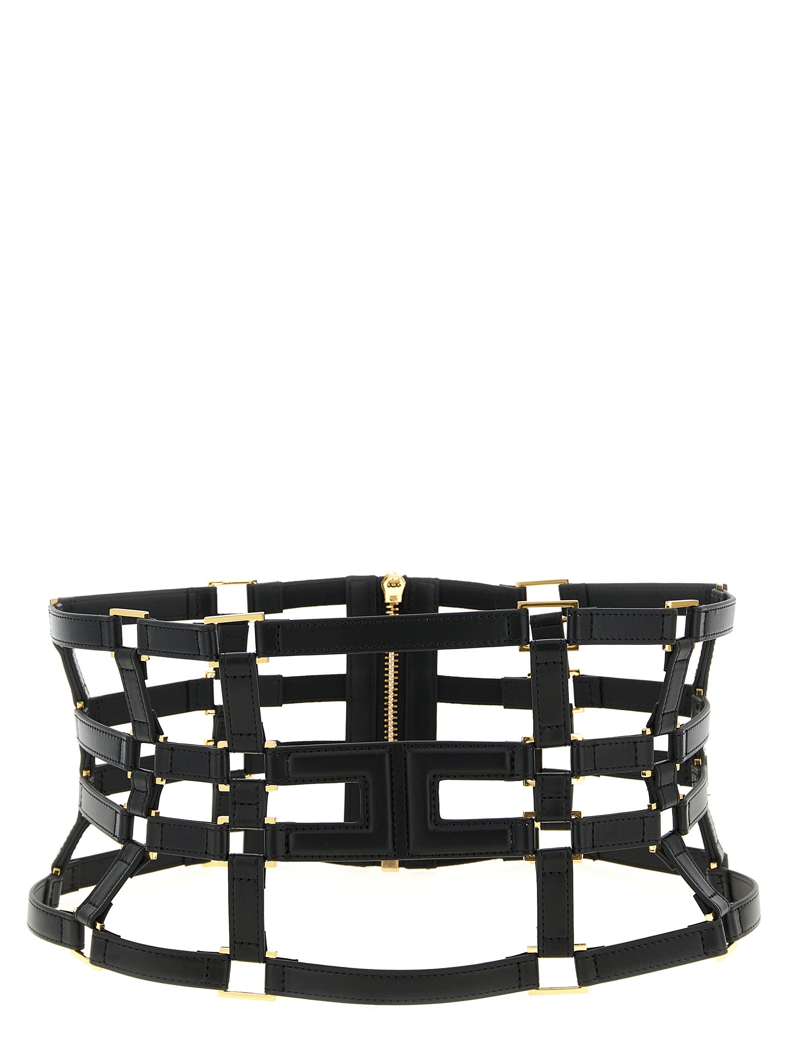Elisabetta Franchi Black Polyethylene High-Waist Women's Belt