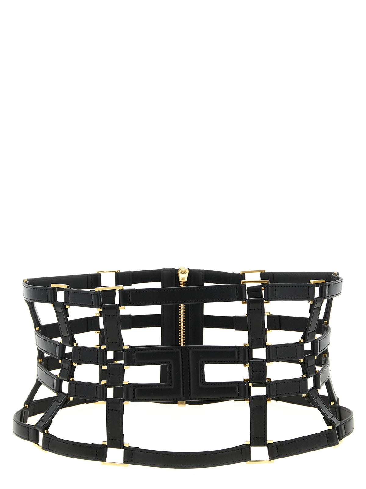 Elisabetta Franchi Black Polyethylene High-Waist Women's Belt