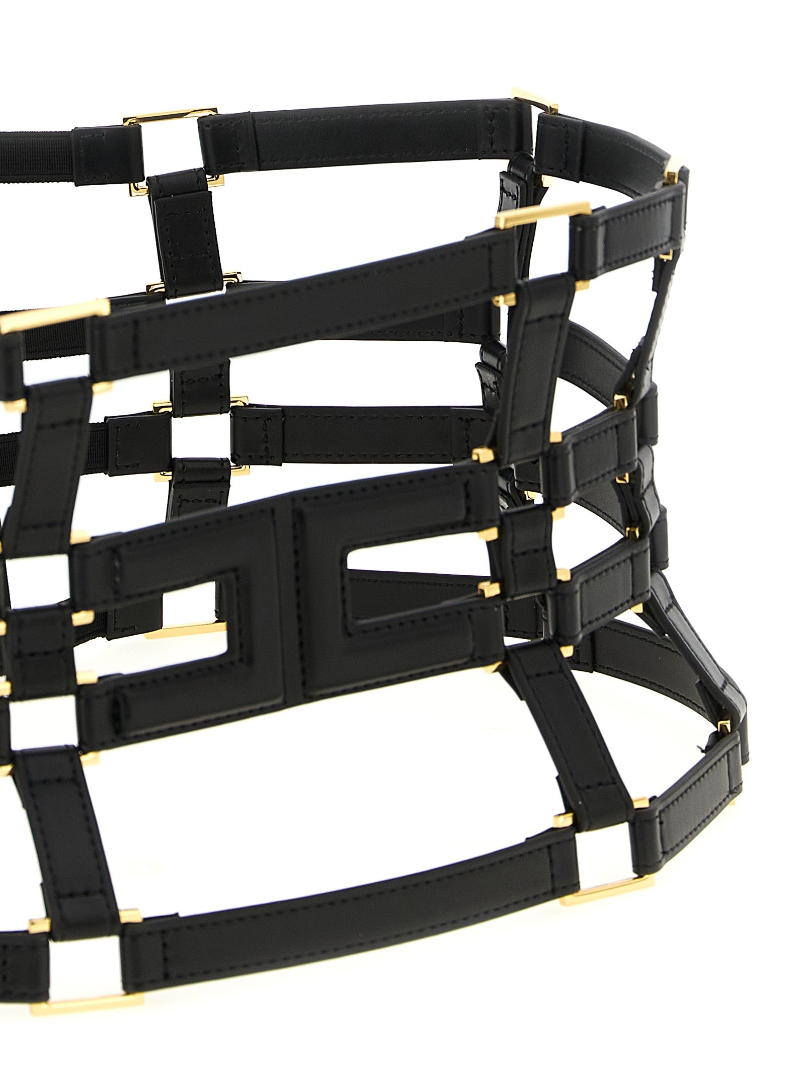 Elisabetta Franchi Black Polyethylene High-Waist Women's Belt