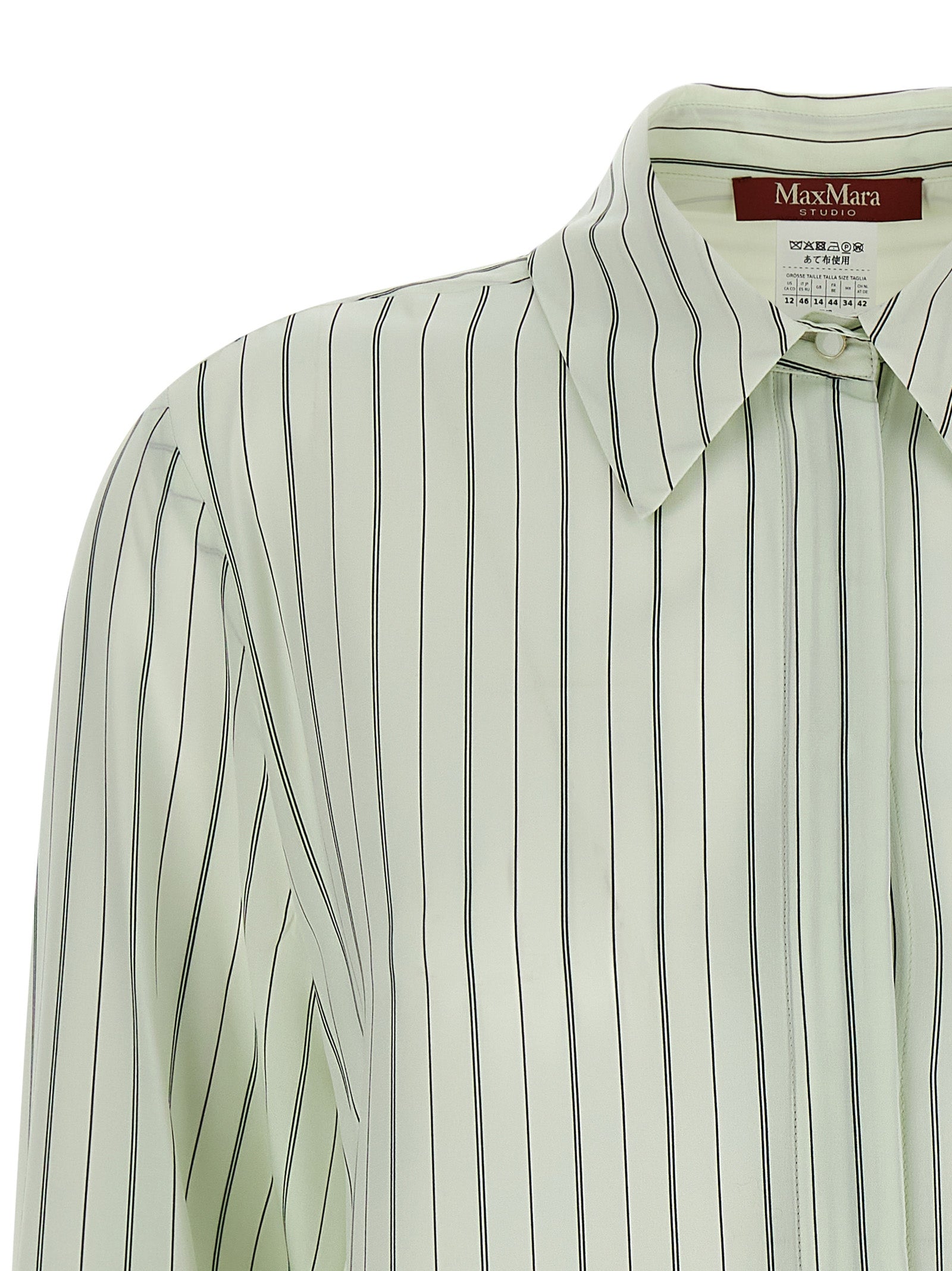 Max Mara Bicolor Silk Women's Blouse
