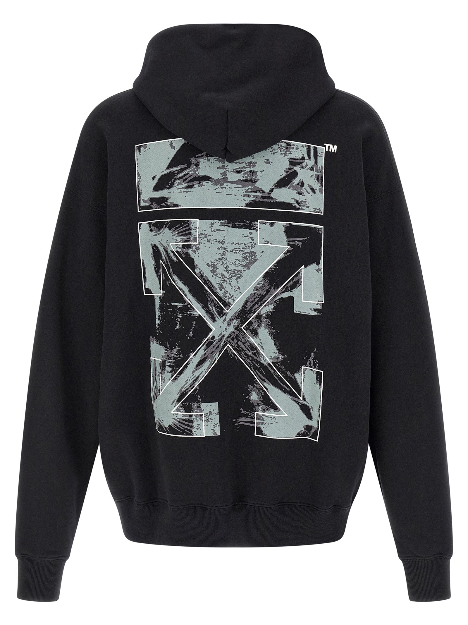 Off-White Black Cotton Men's Sweatshirt
