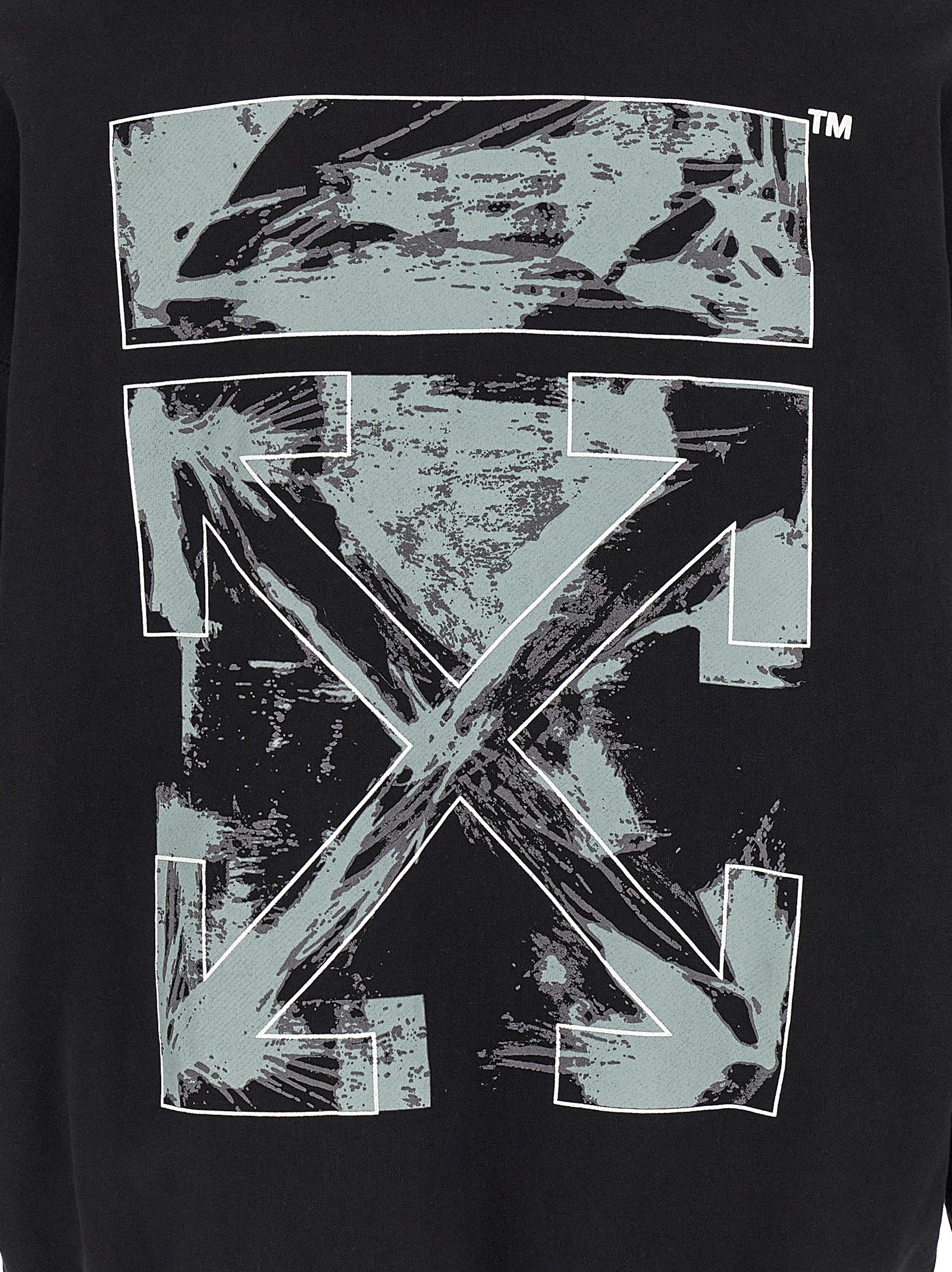 Off-White Black Cotton Men's Sweatshirt